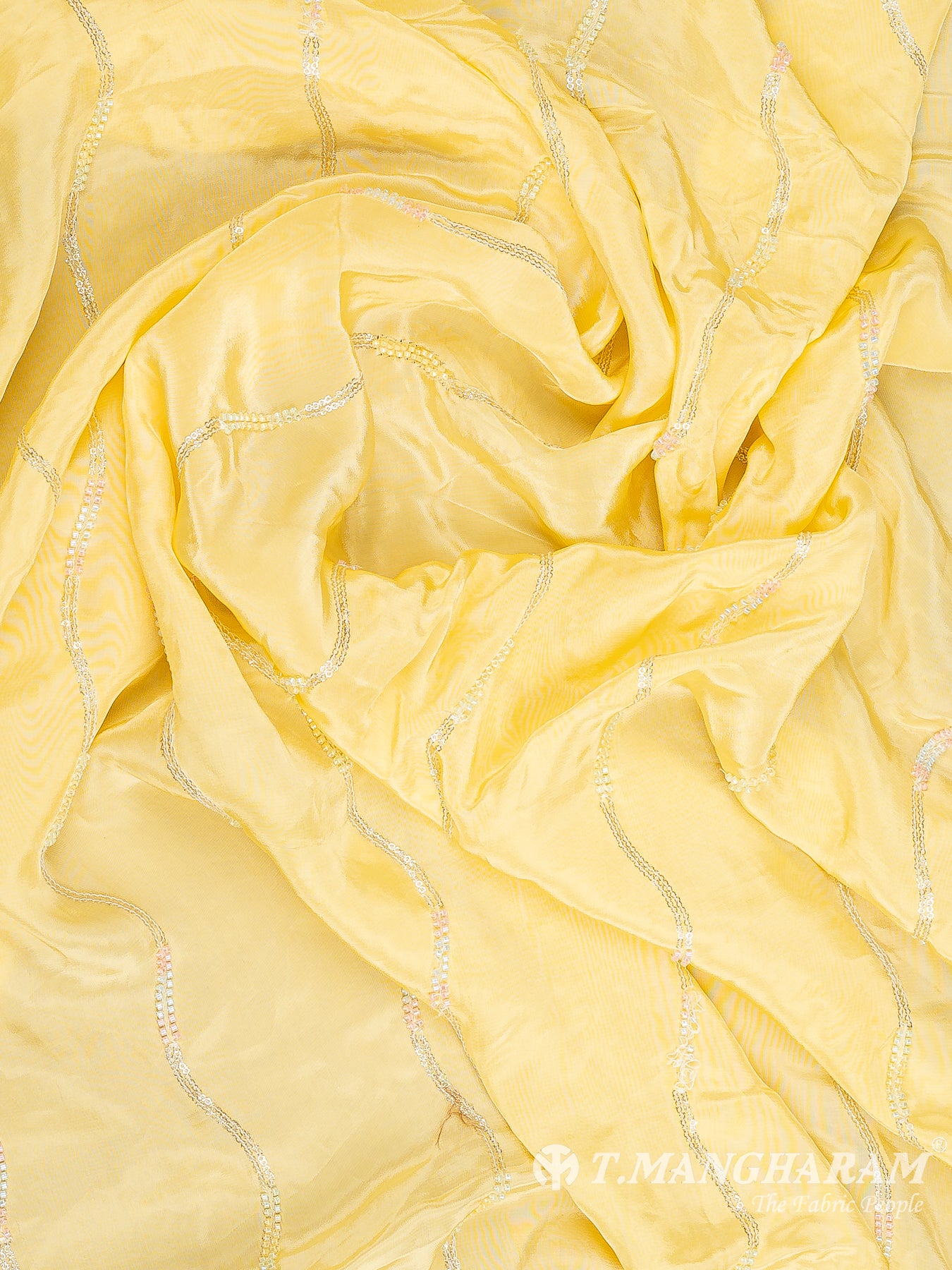 Yellow Viscose Crepe Fabric - EB8994