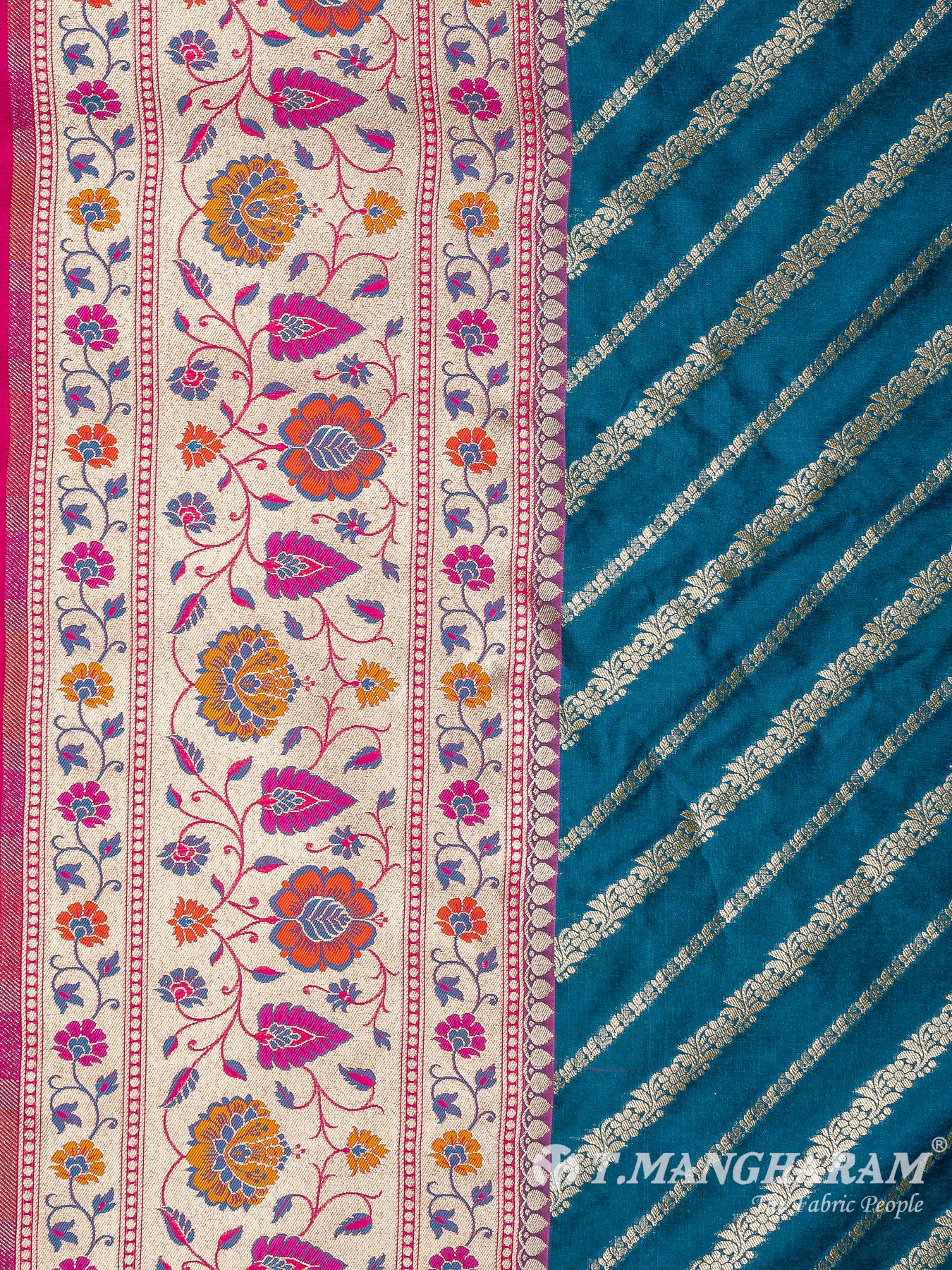 Blue Banaras Fabric - EC11939