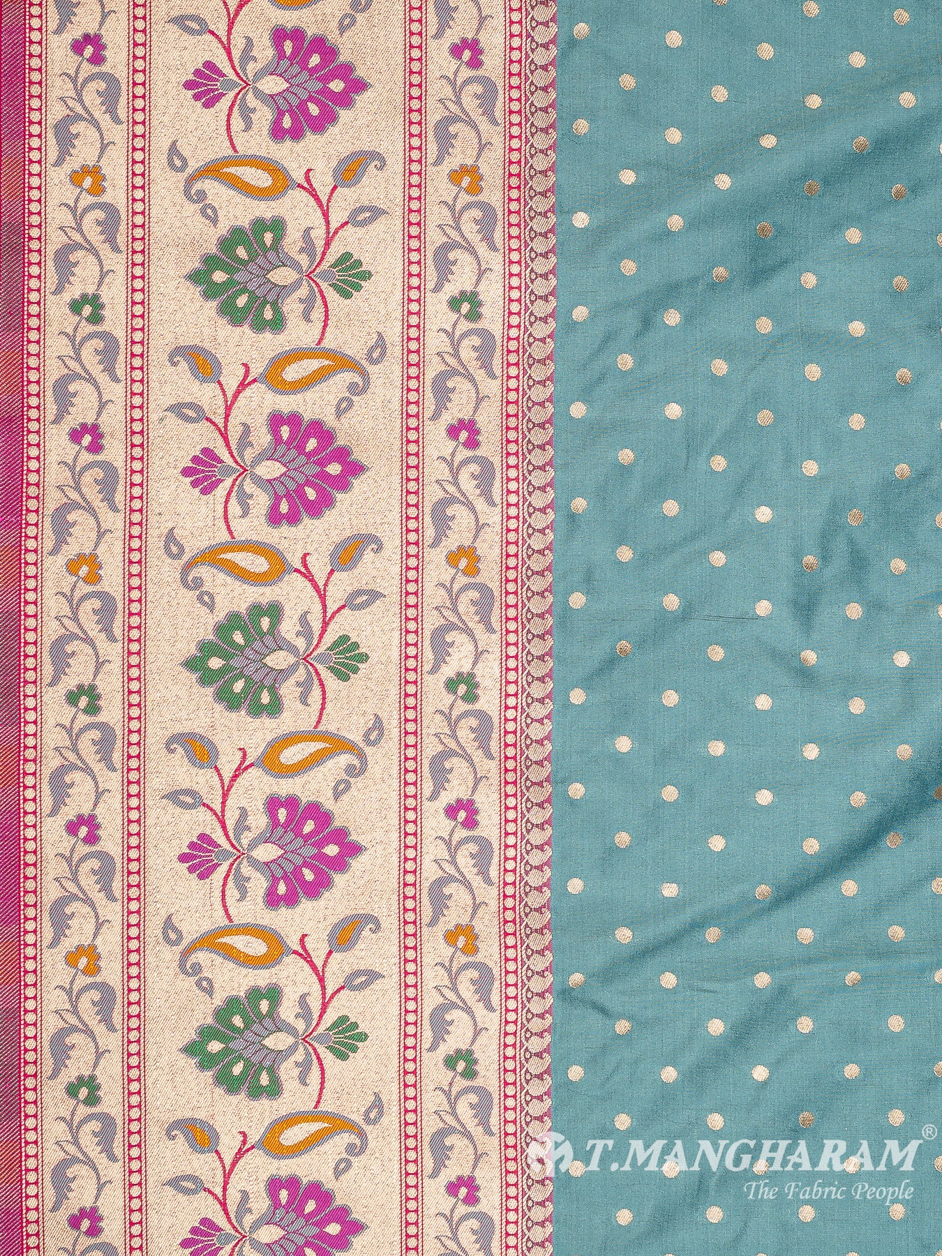 Blue Banaras Fabric - EC11948
