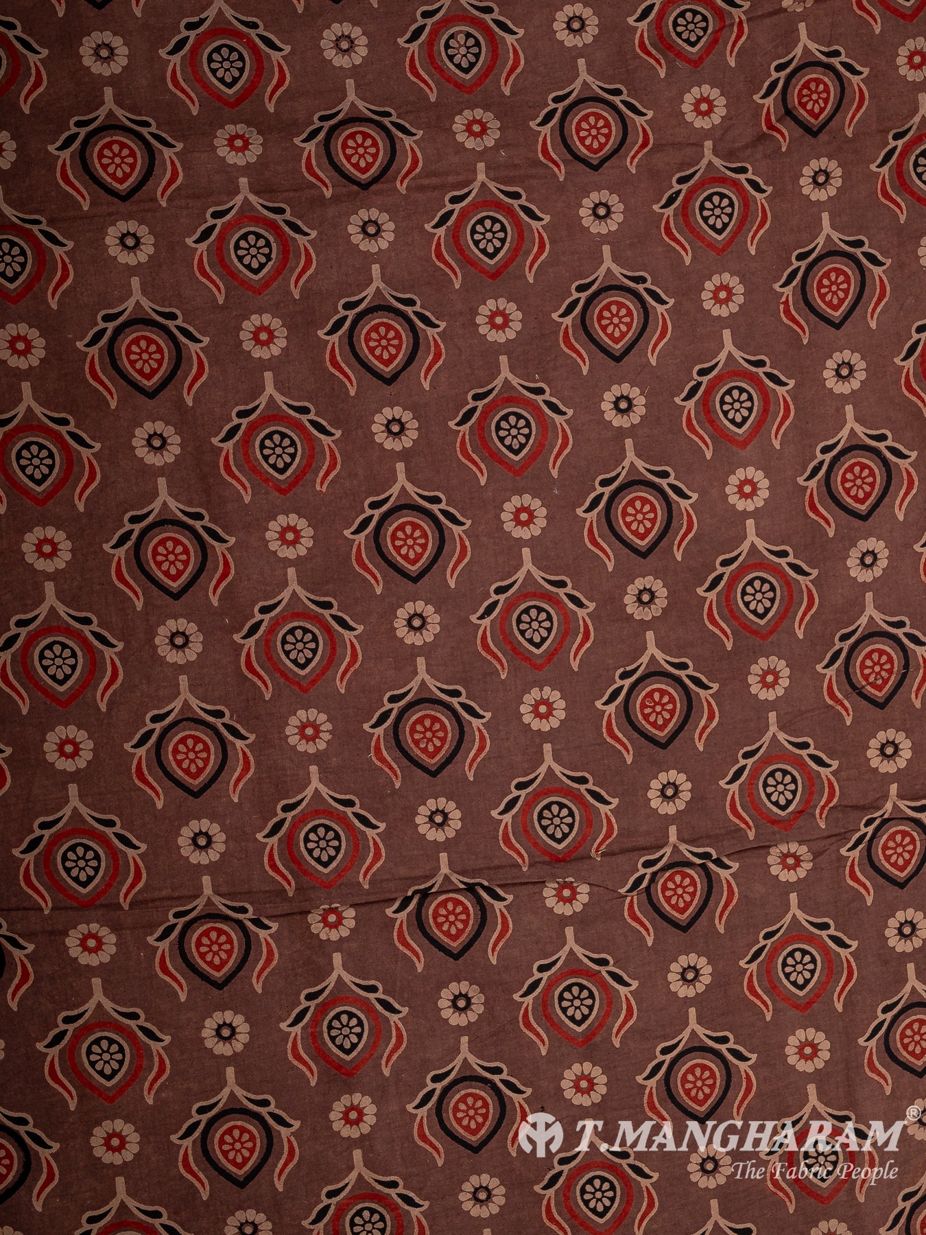 Brown Cotton Fabric - EC12085