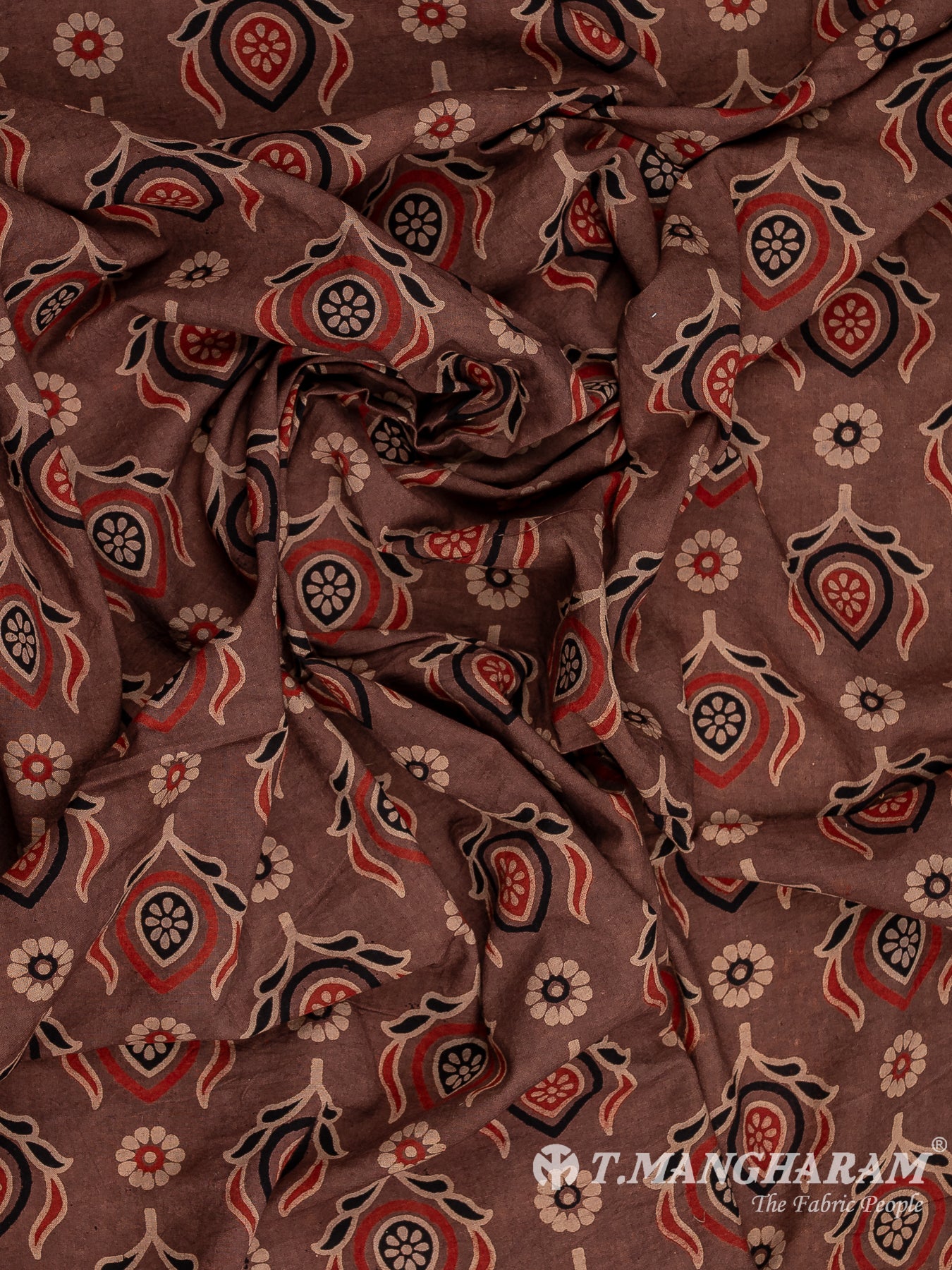 Brown Cotton Fabric - EC12085