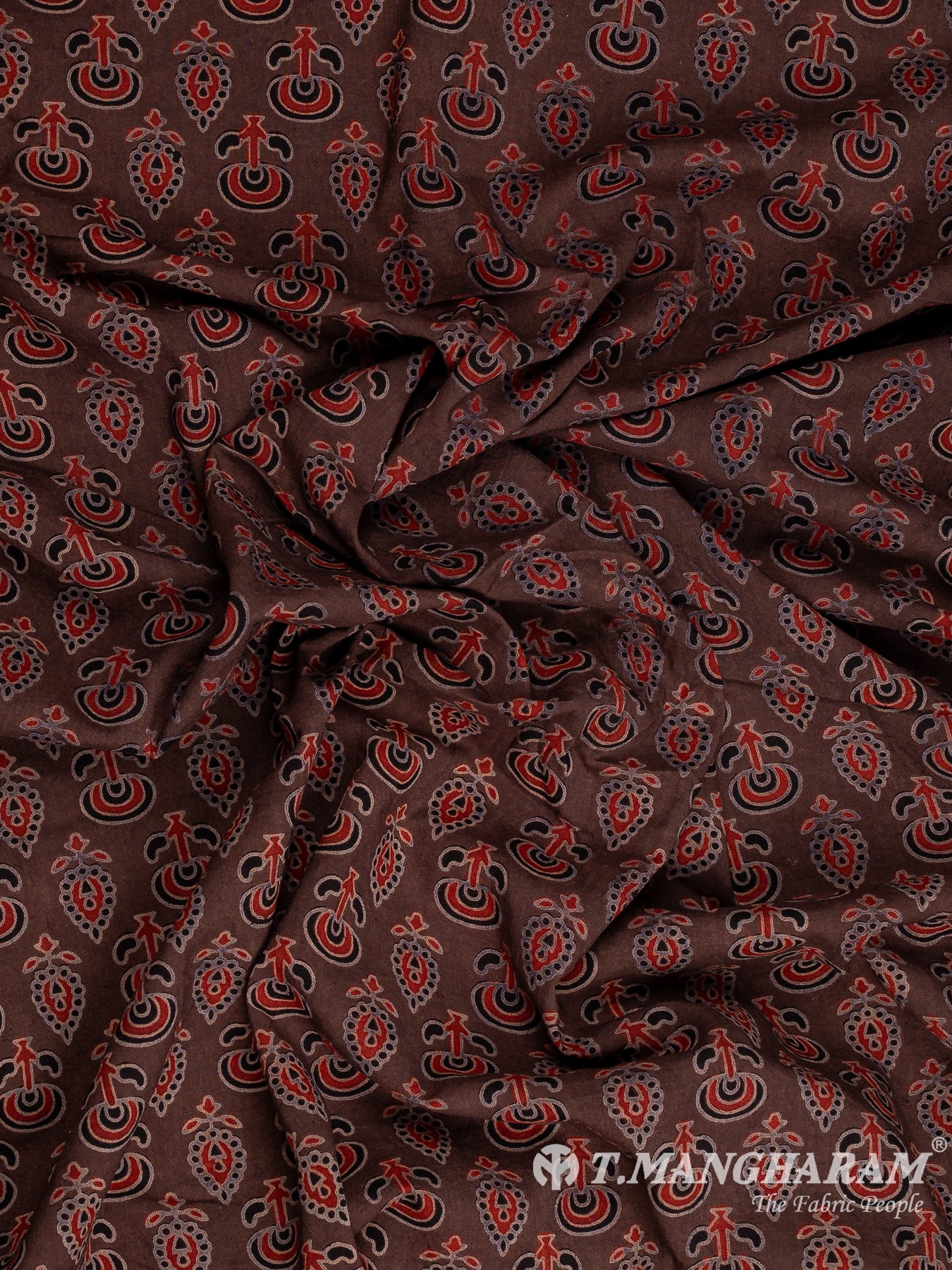 Brown Cotton Fabric - EC12086