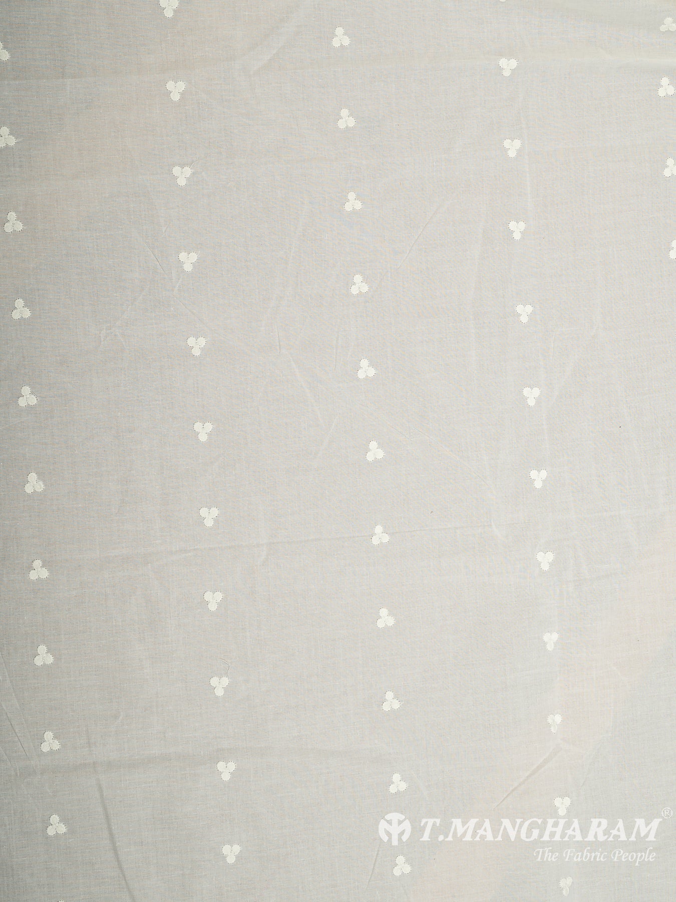 Cream Cotton Embroidery Fabric - EC12076