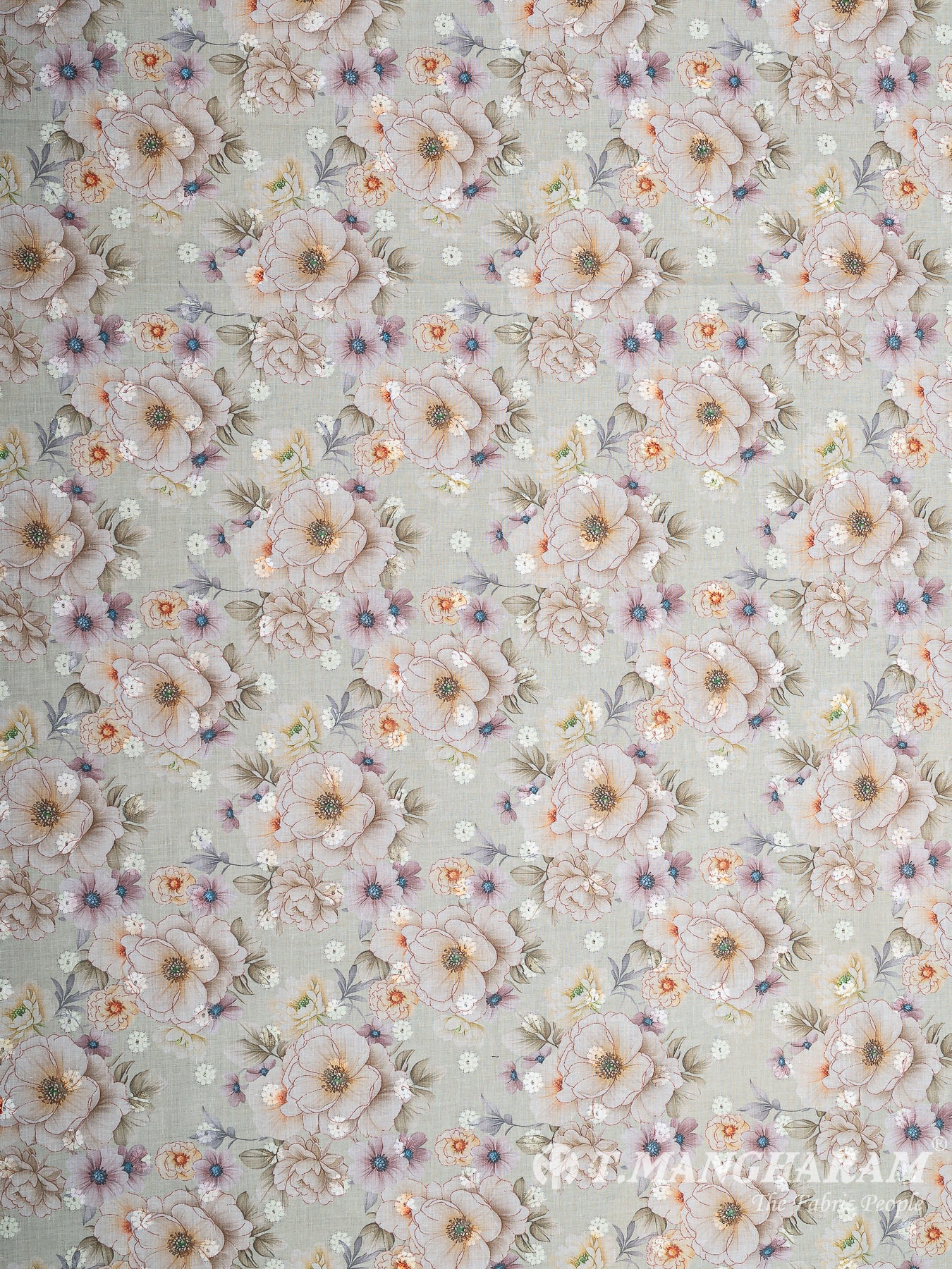 Cream Cotton Embroidery Fabric - EB9255