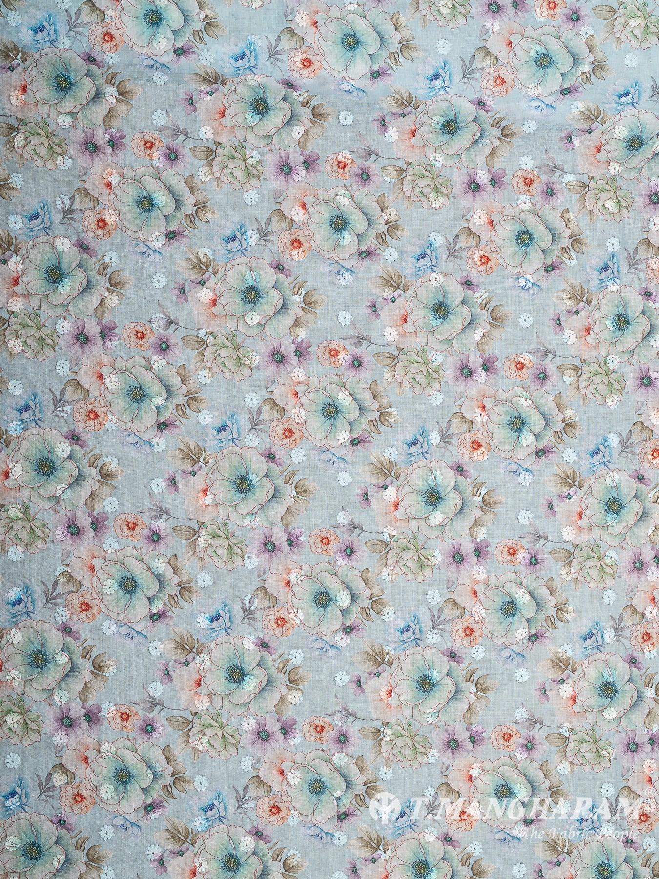 White Cotton Embroidery Fabric - EB9256