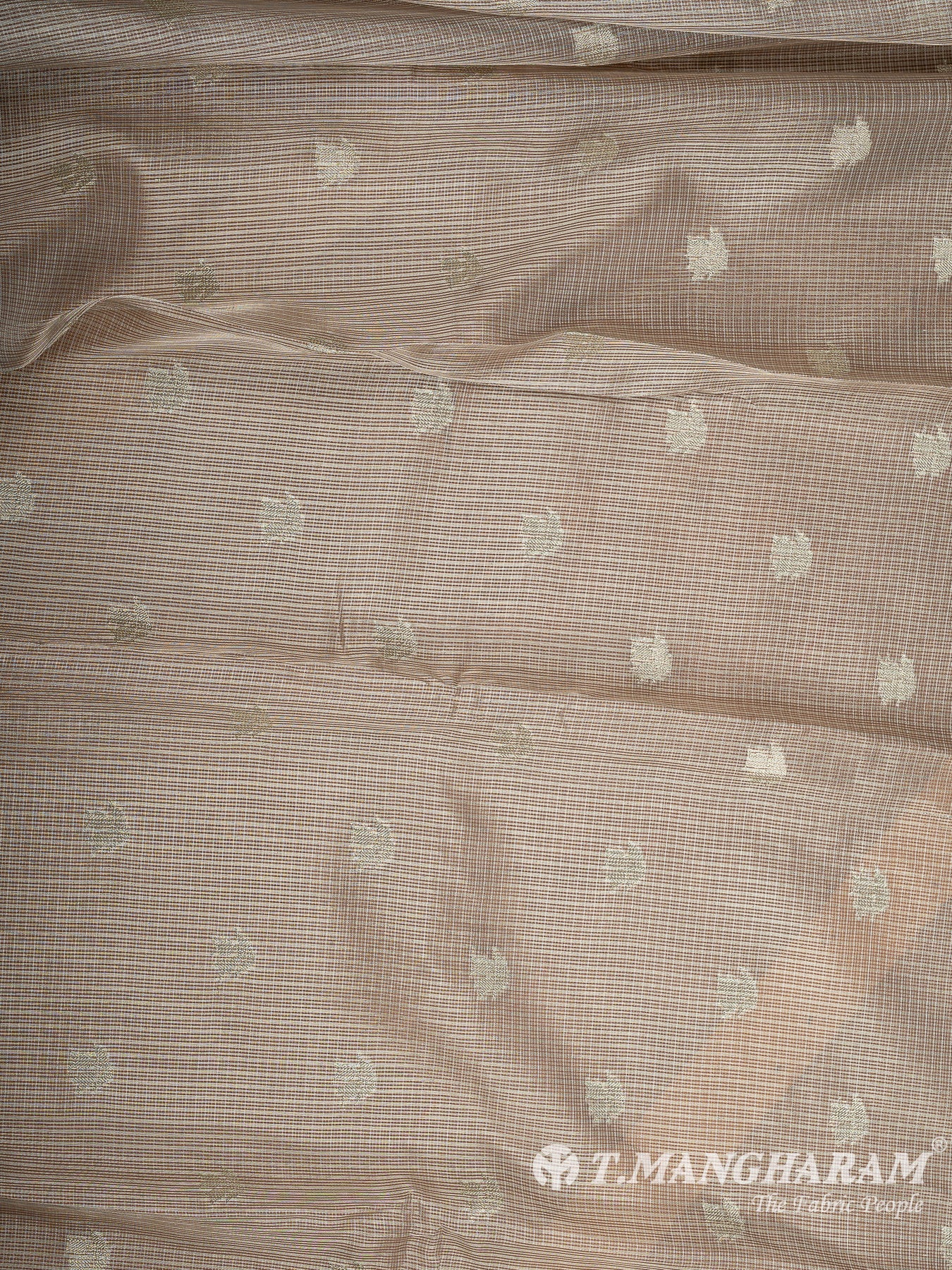 Beige Banaras Fabric - EC12018