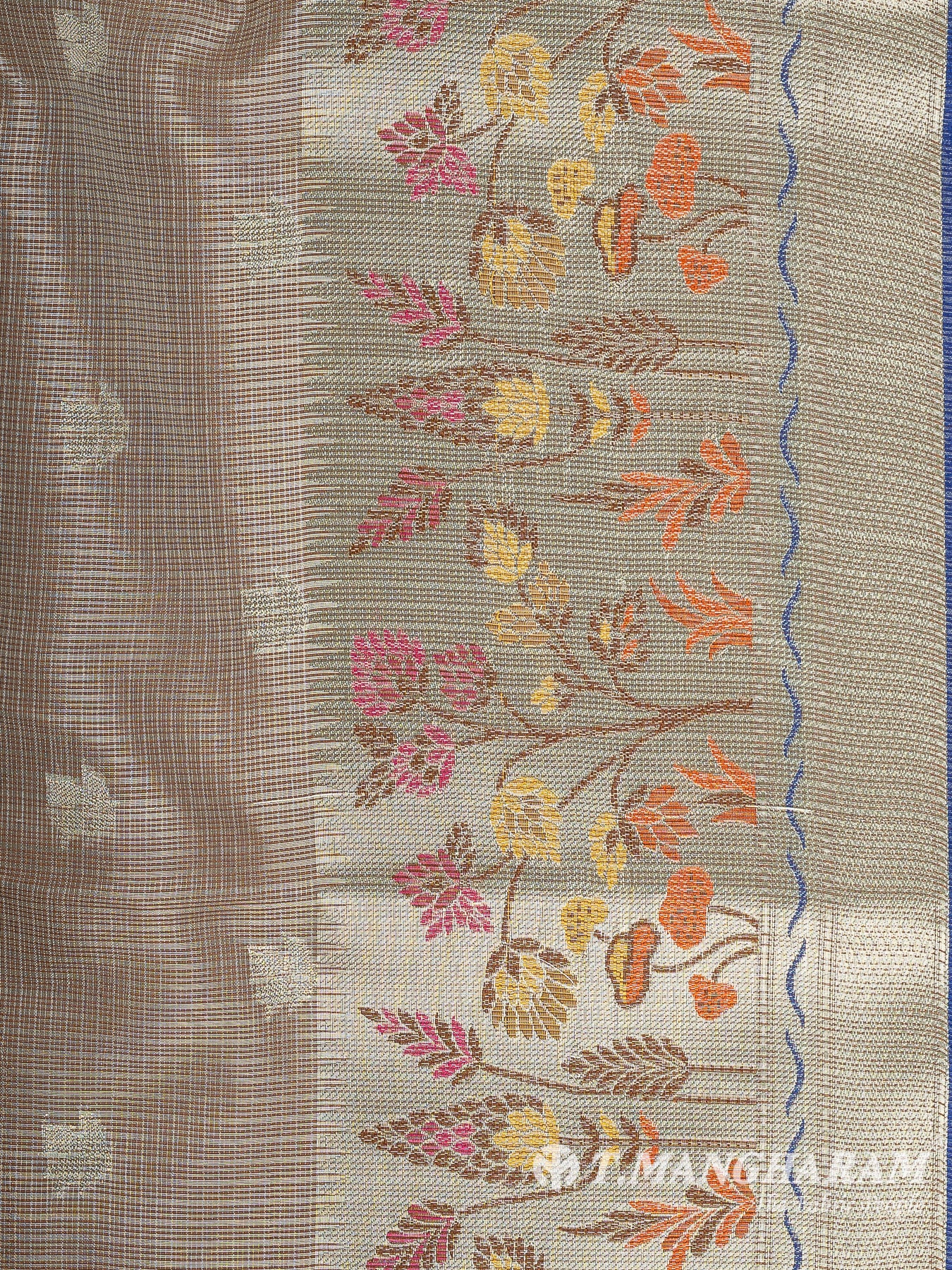 Beige Banaras Fabric - EC12018