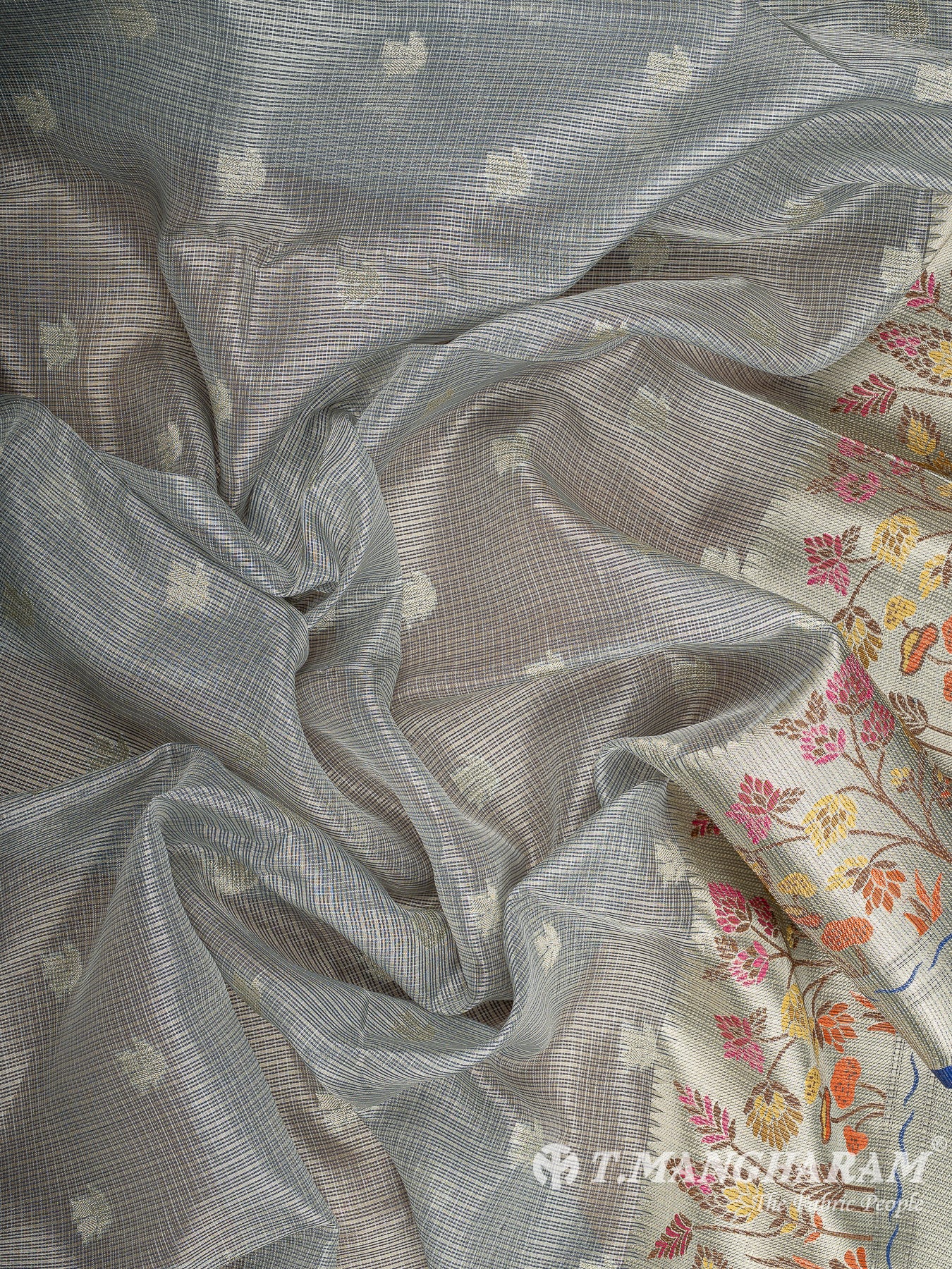 Blue Banaras Fabric - EC12026