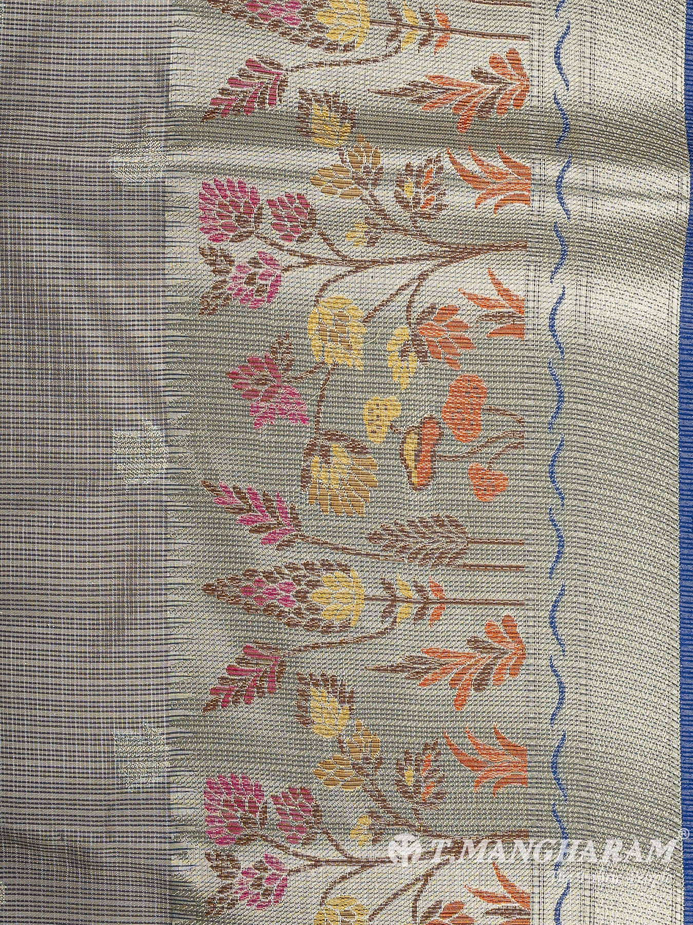 Blue Banaras Fabric - EC12026