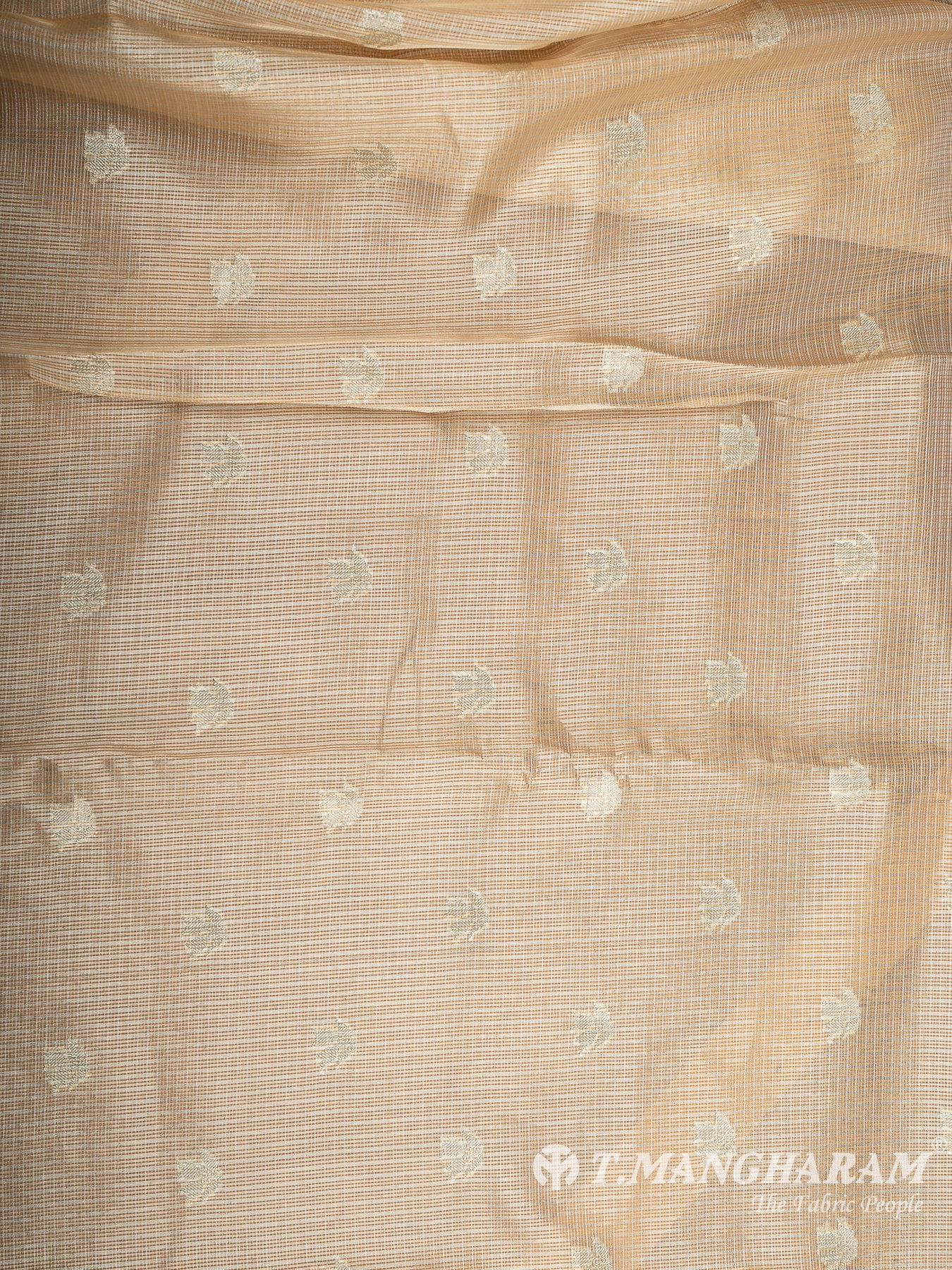 Beige Banaras Fabric - EC12019