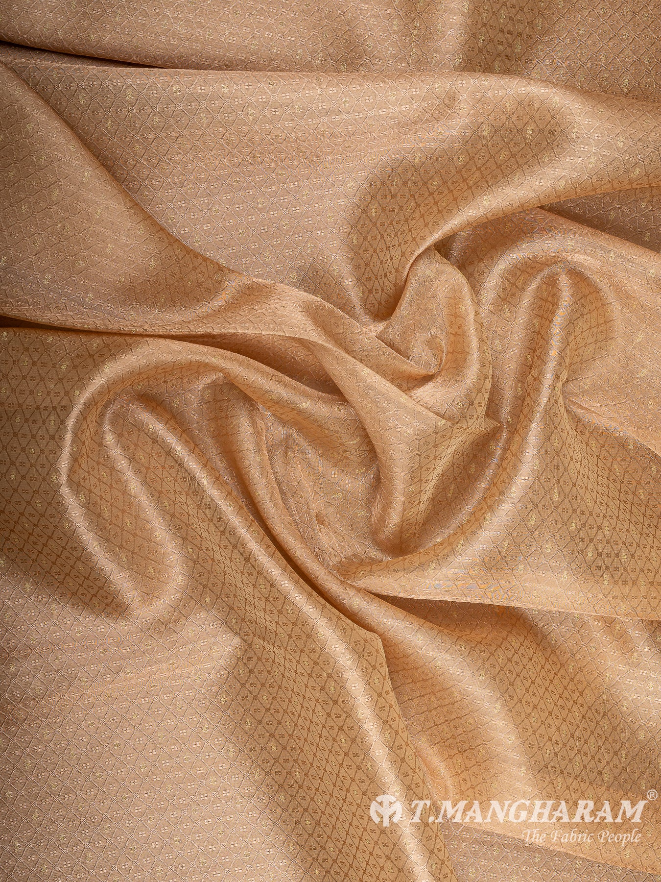 Beige Banaras Fabric - EC12061