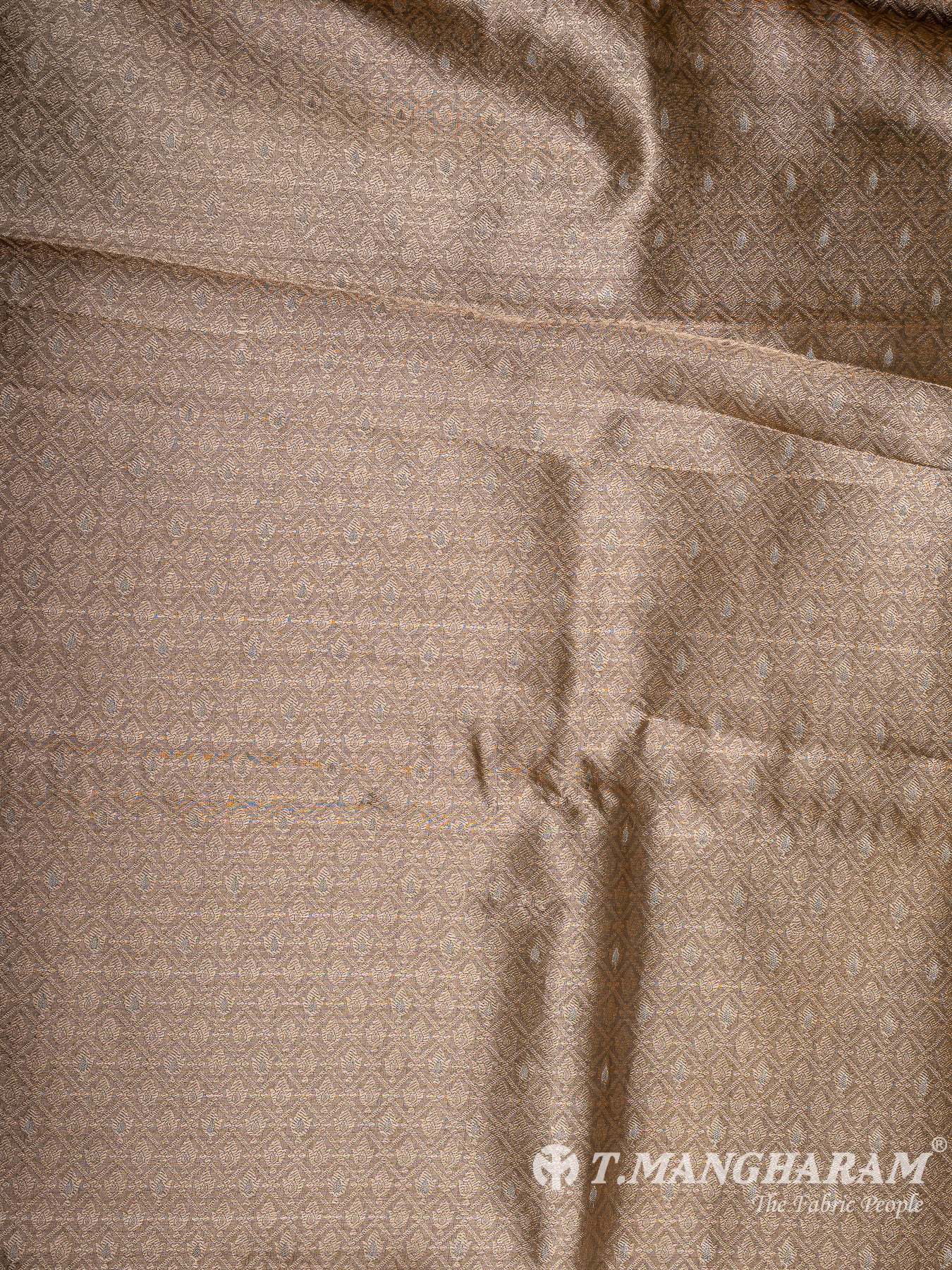 Brown Banaras Fabric - EC12055