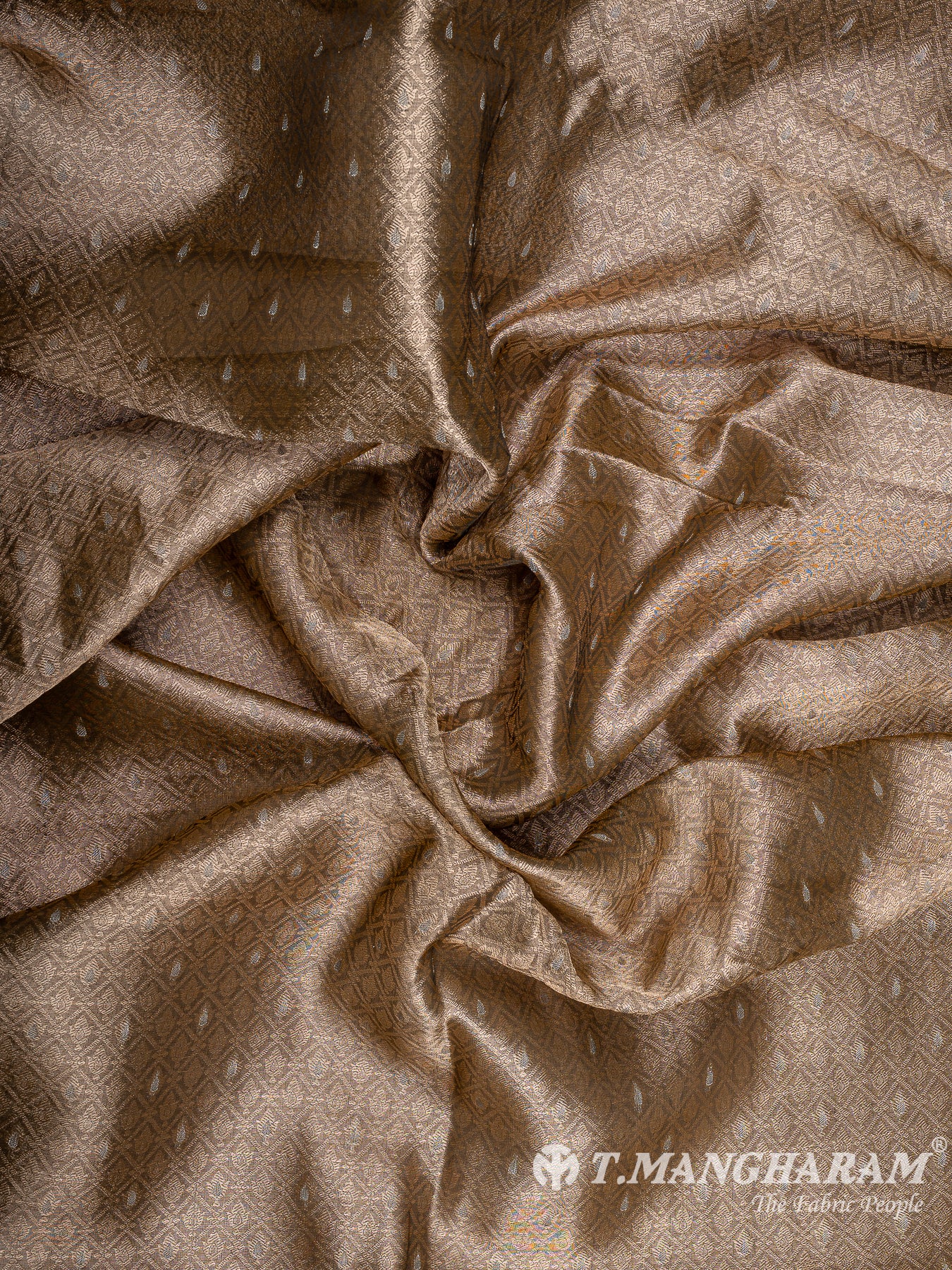 Brown Banaras Fabric - EC12055