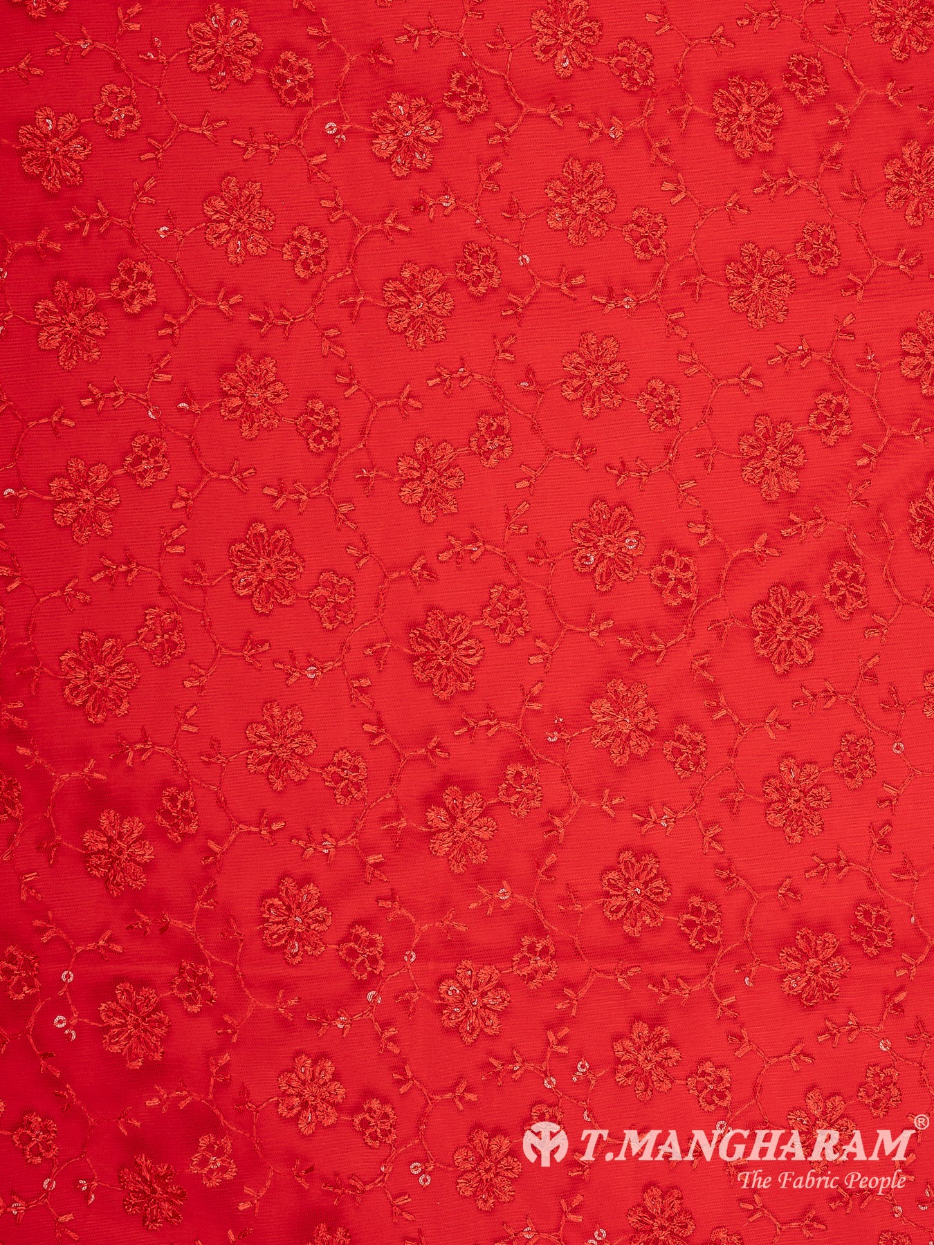 Red Fancy Net Fabric - EB9389