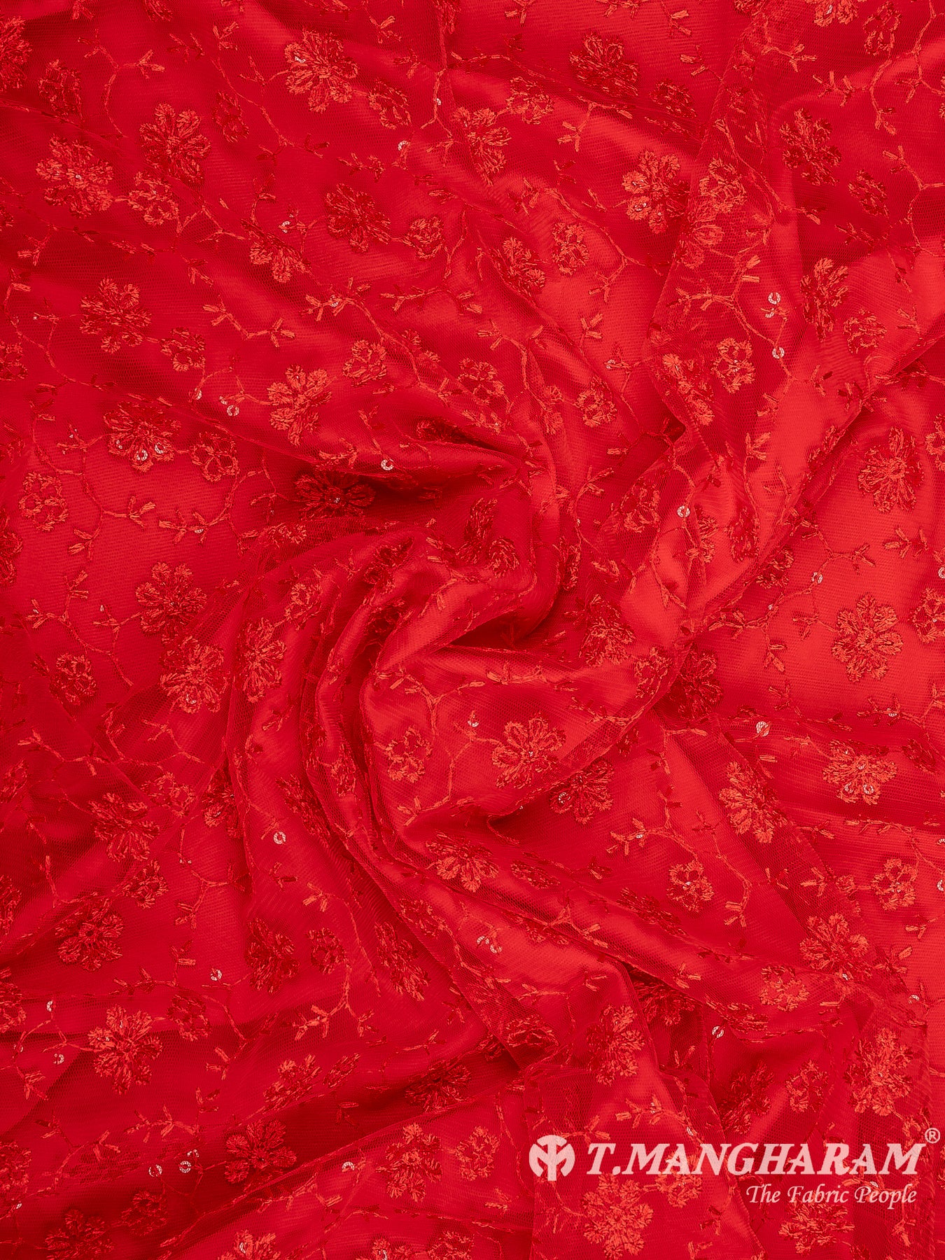 Red Fancy Net Fabric - EB9389