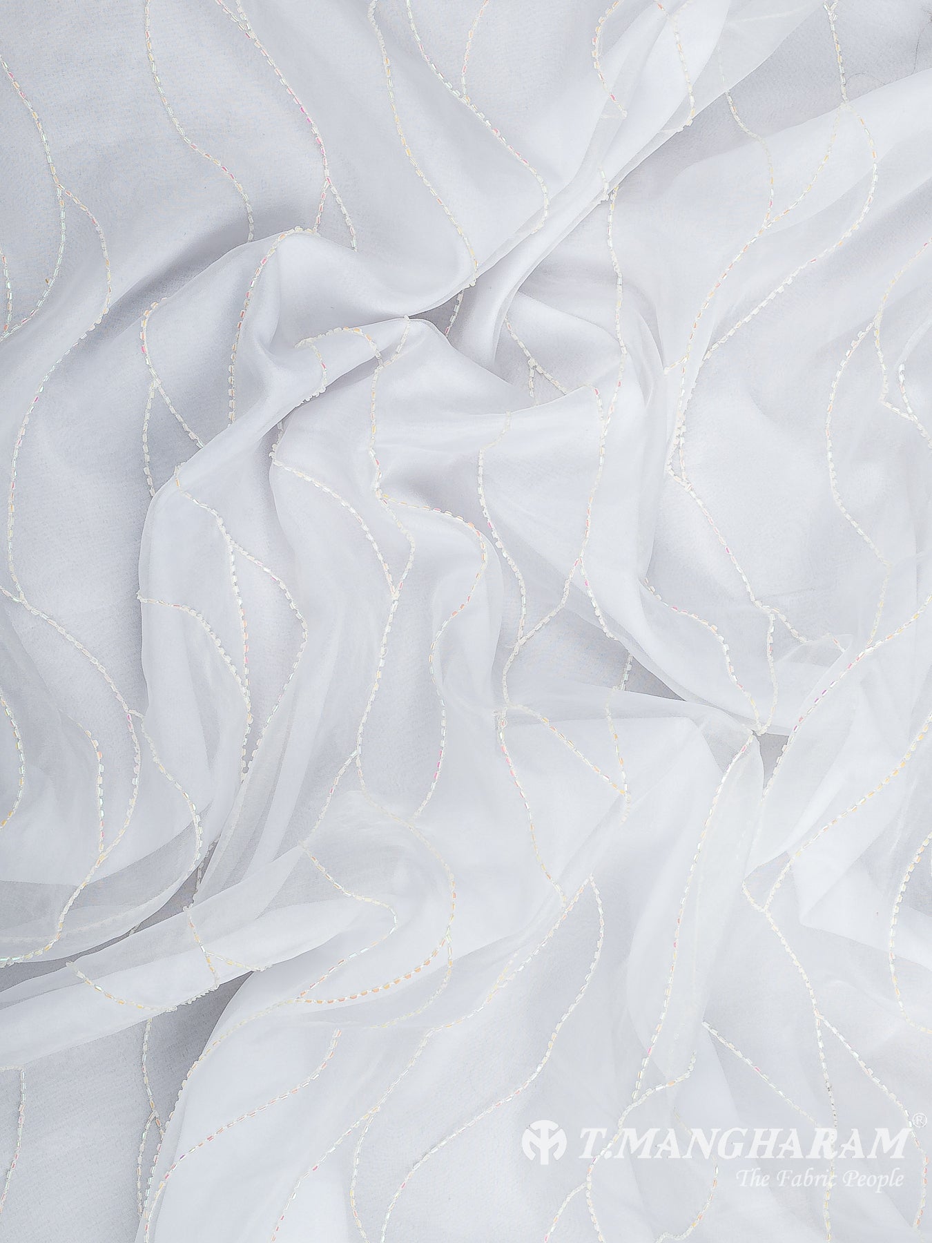 White Organza Fabric - EC12013