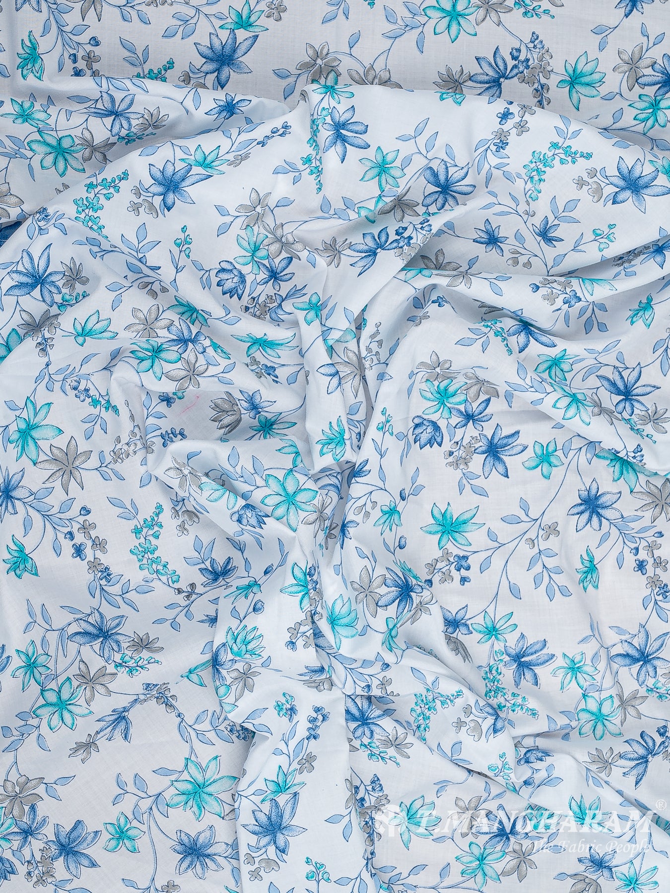 White Bizzy Lizzy Cotton Fabric - EB9370