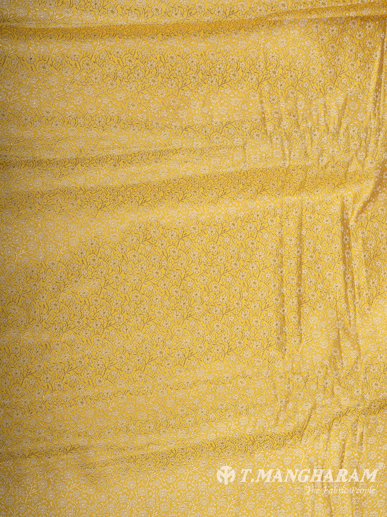 Yellow Semi Banaras Fabric - EC12304