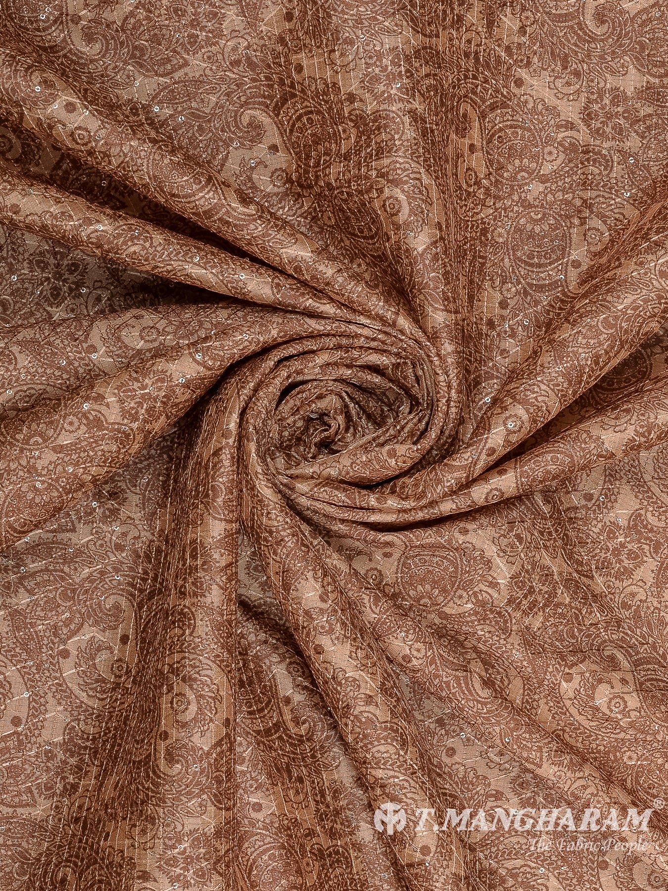 Cream Semi Tussar Silk Fabric - EB9558