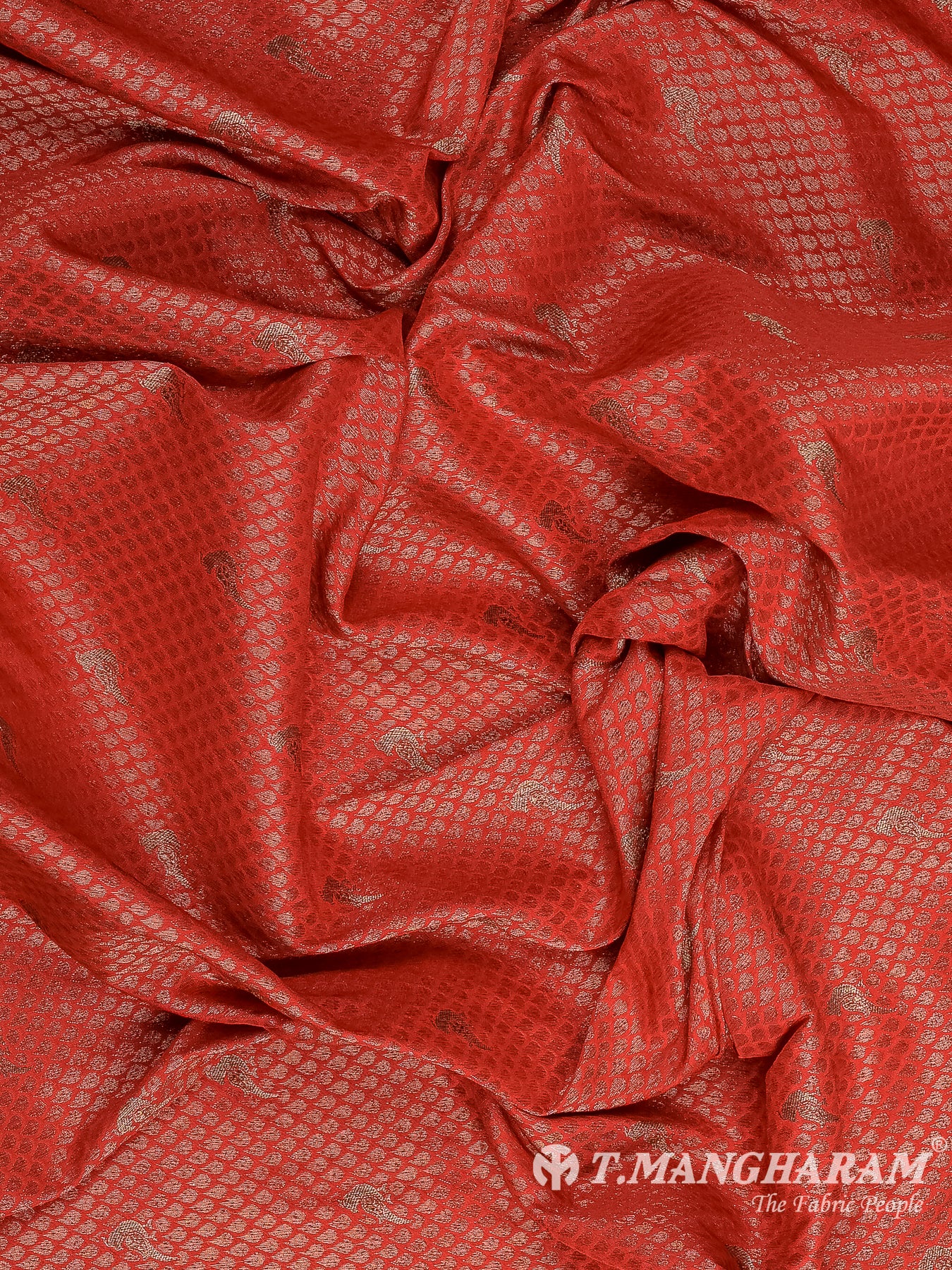 Red Banaras Fabric - EB9536