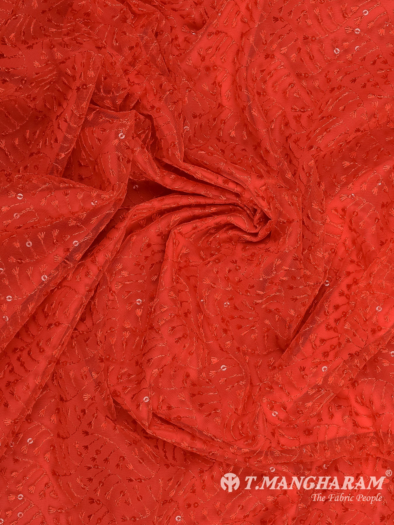 Red Fancy Net Fabric - EB9522