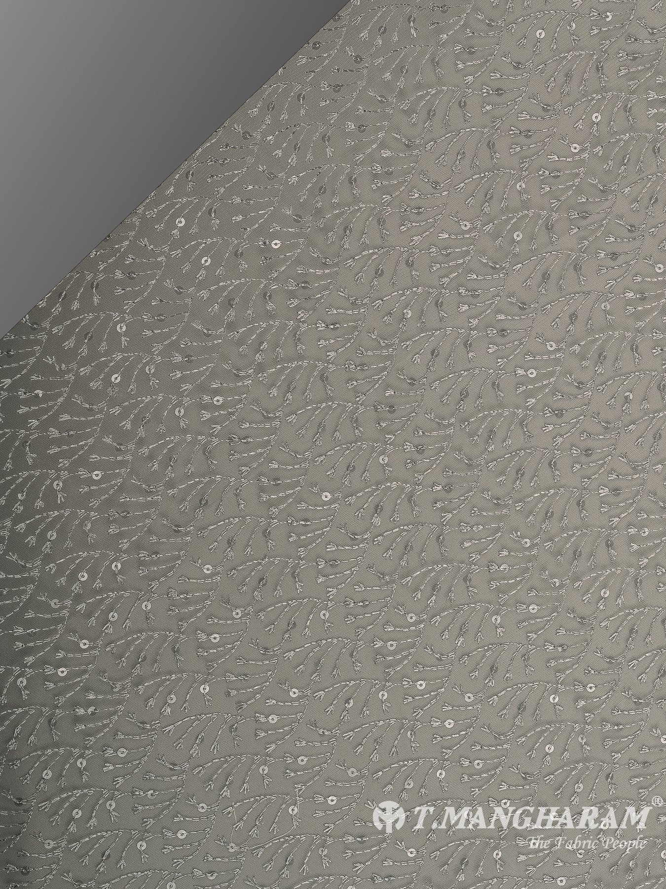 Grey Fancy Net Fabric - EB9525