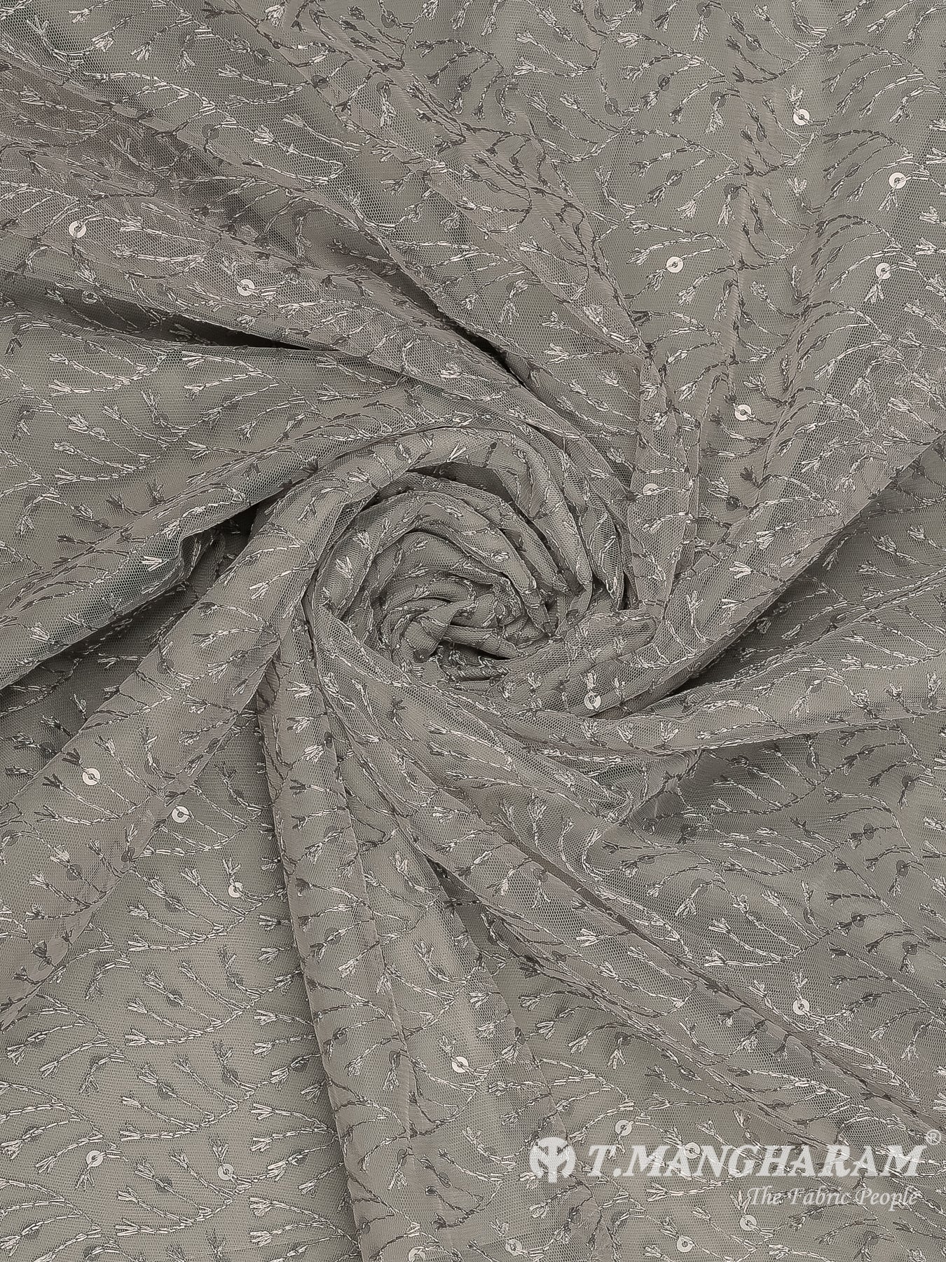 Grey Fancy Net Fabric - EB9525