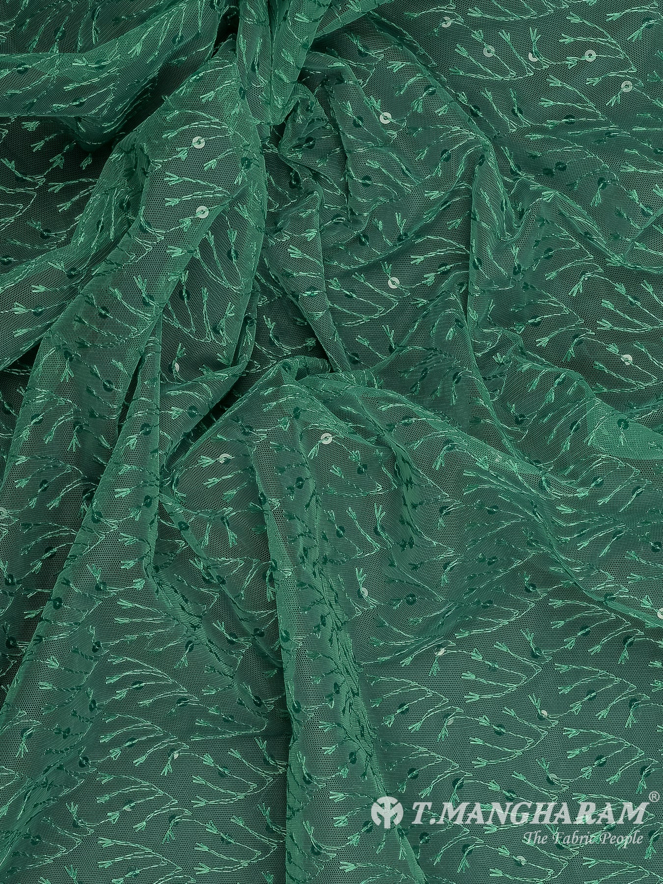 Green Fancy Net Fabric - EB9519