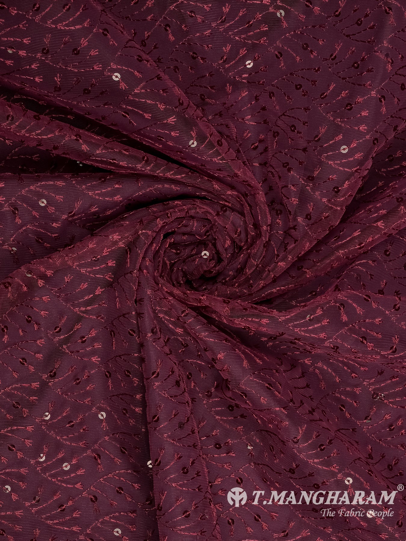 Wine Fancy Net Fabric - EB9520