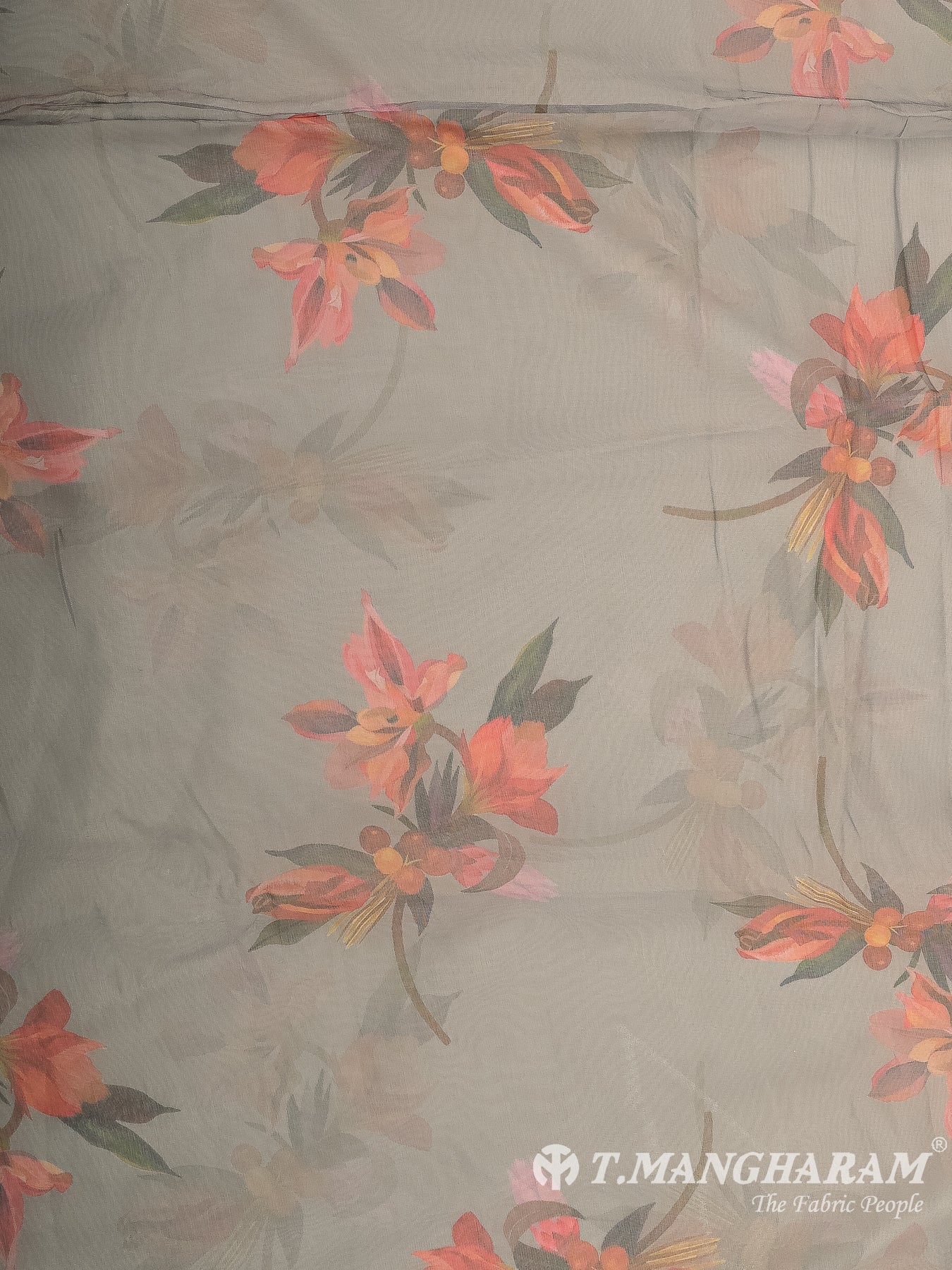 Grey Organza Fabric - EX00001