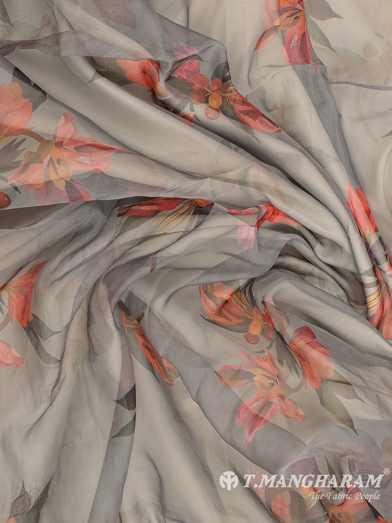 Grey Organza Fabric - EX00001
