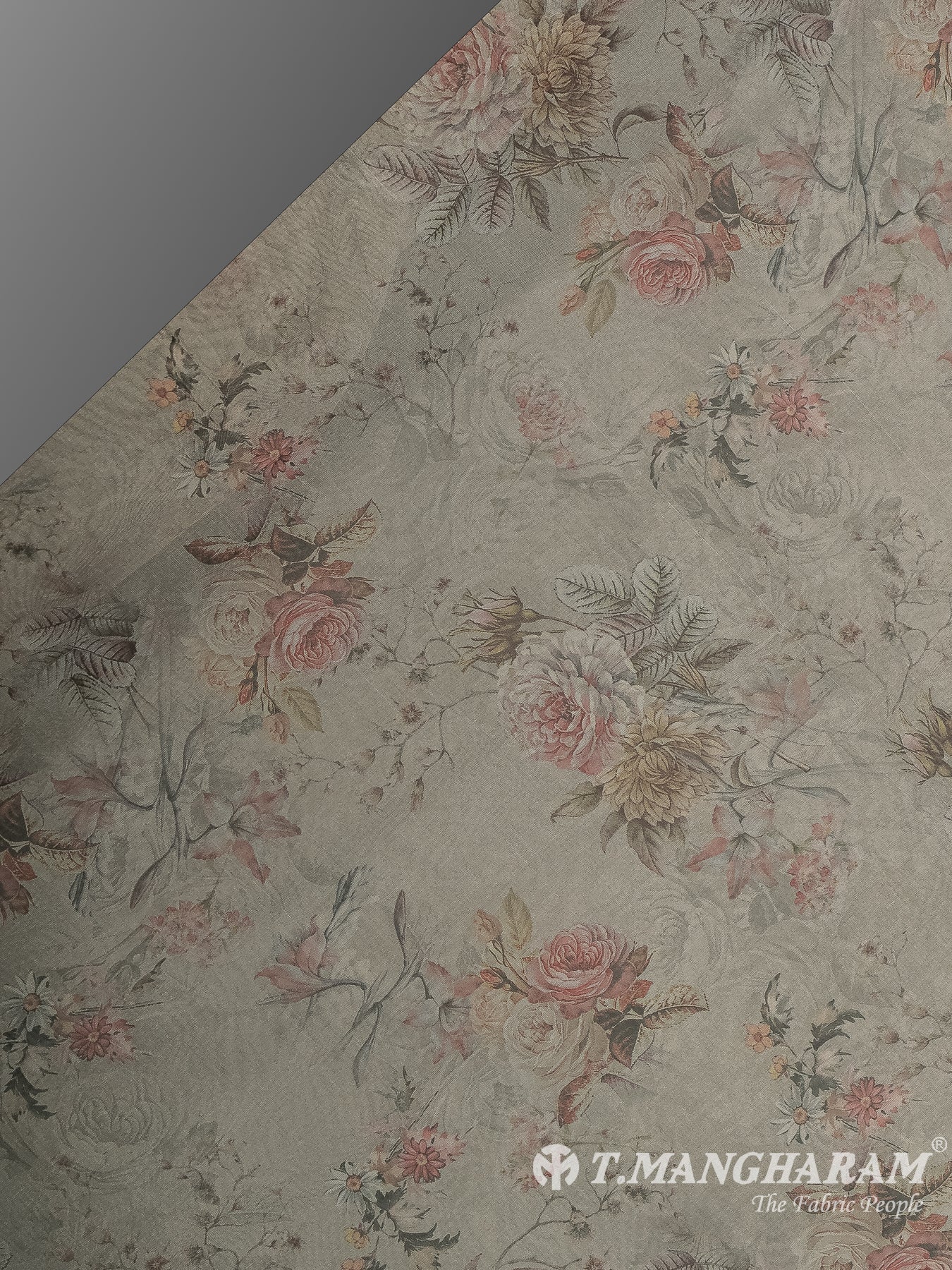 Grey Organza Fabric - EX00032