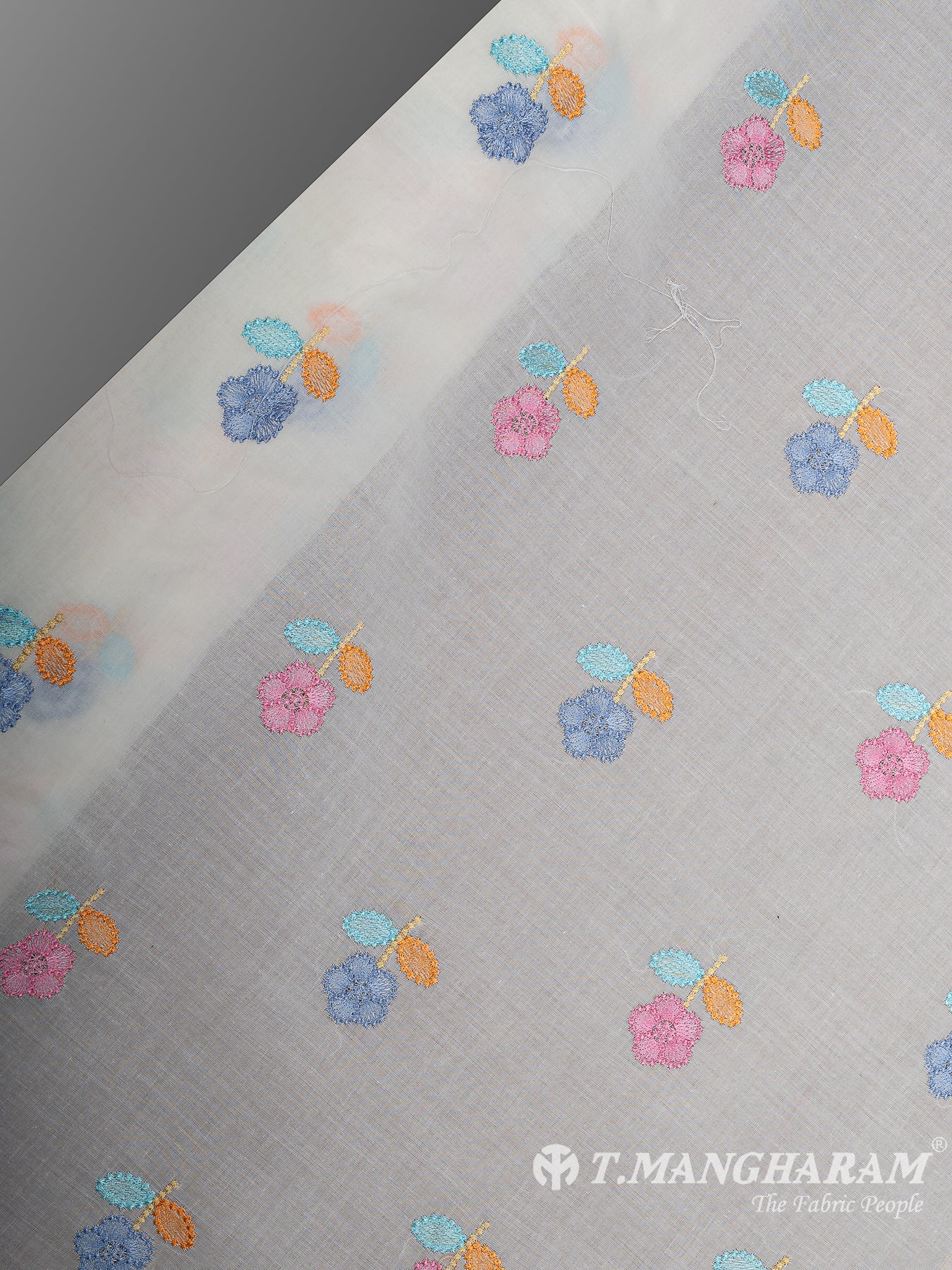 Cream Cotton Embroidery Fabric - EB9599