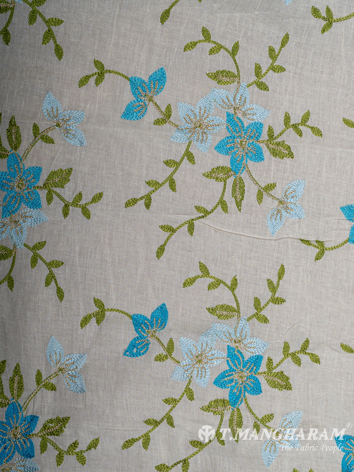 Cream Cotton Embroidery Fabric - EC12570