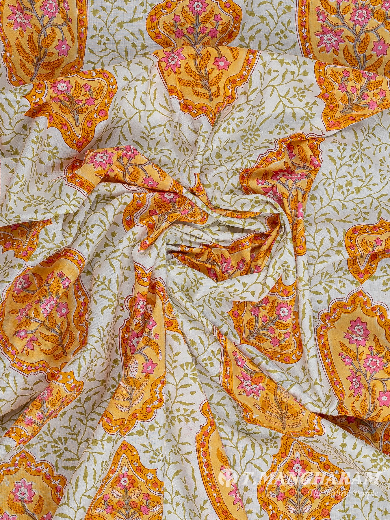 White Cotton Fabric - EC12207