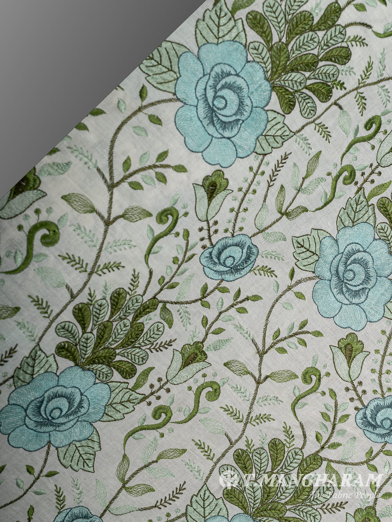 Cream Cotton Embroidery Fabric - EB9460