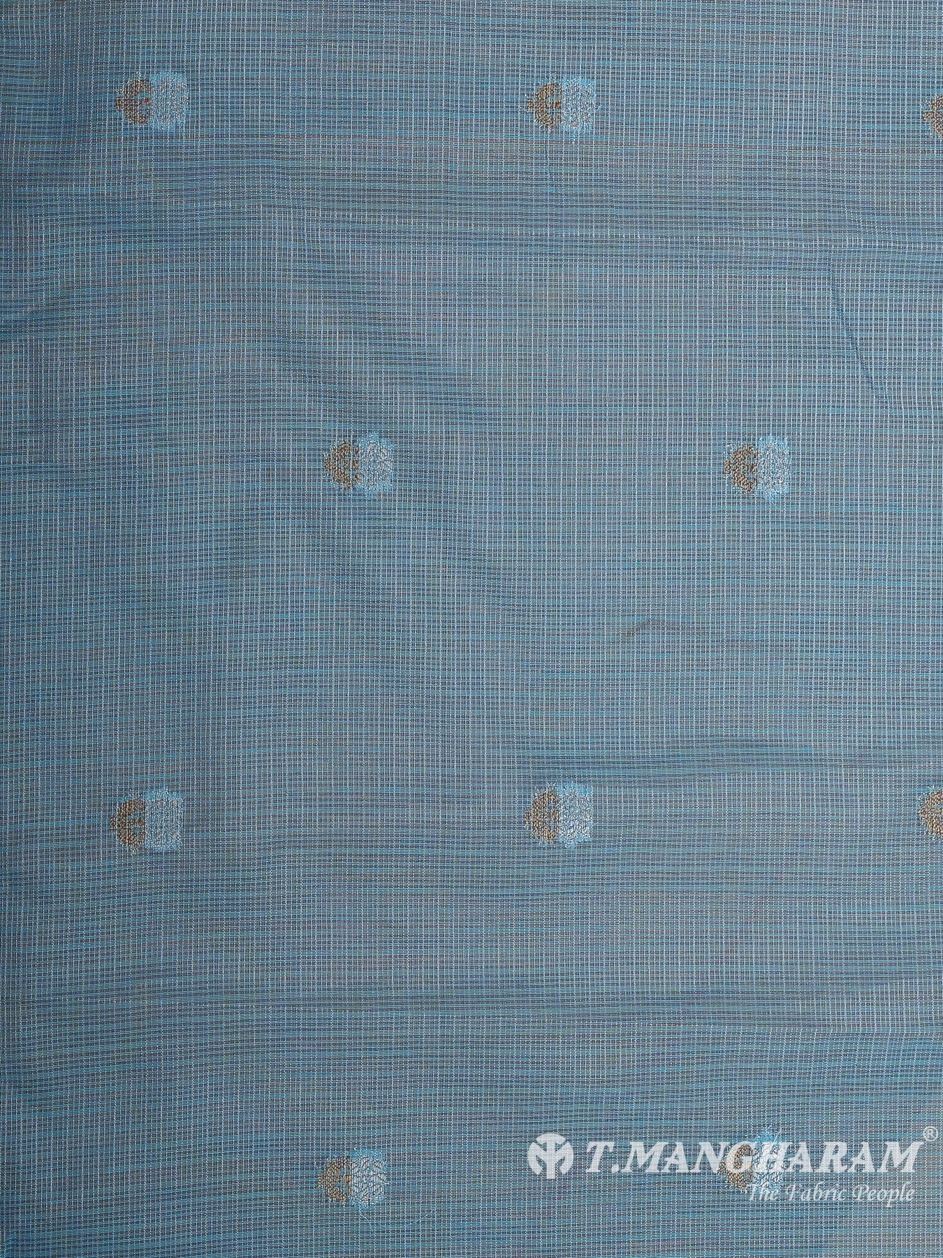 Blue Chanderi Cotton Fabric - EB9484