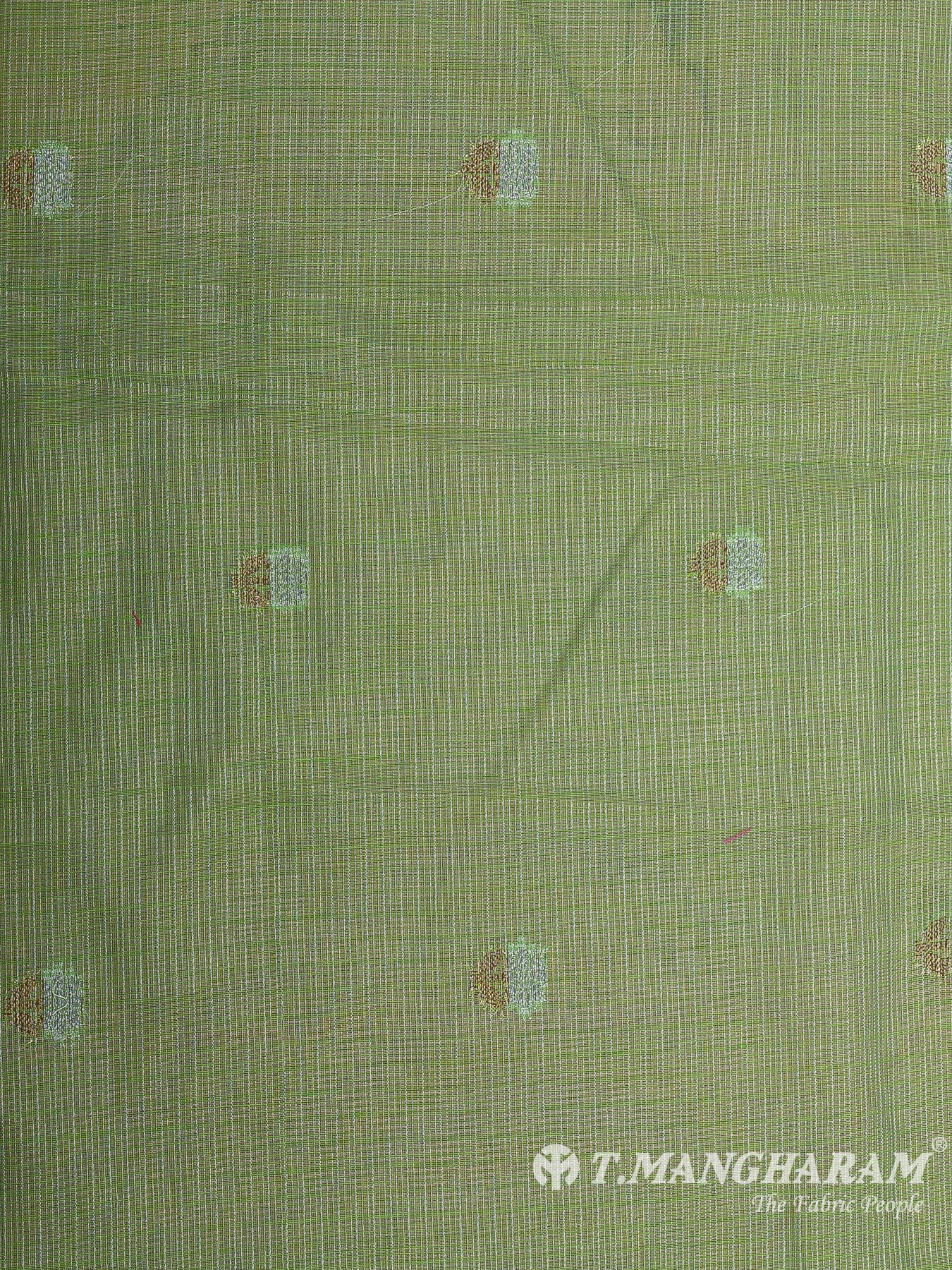 Green Chanderi Cotton Fabric - EB9485