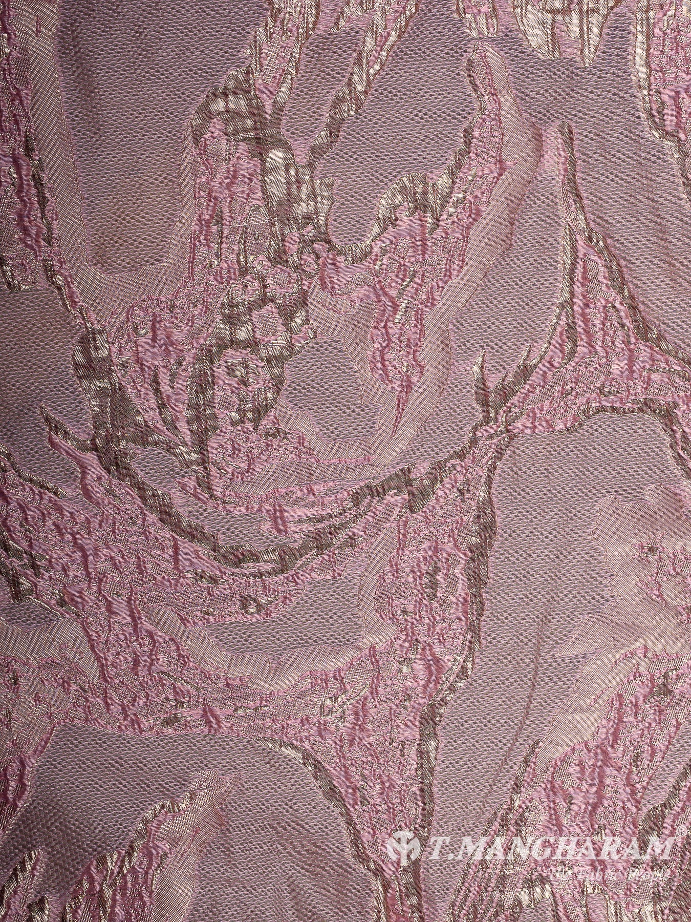 Pink Jacquard Embroidery Fabric - EC11030