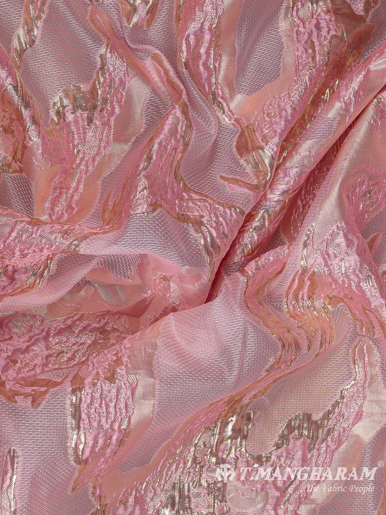 Pink Jacquard Embroidery Fabric - EC11030