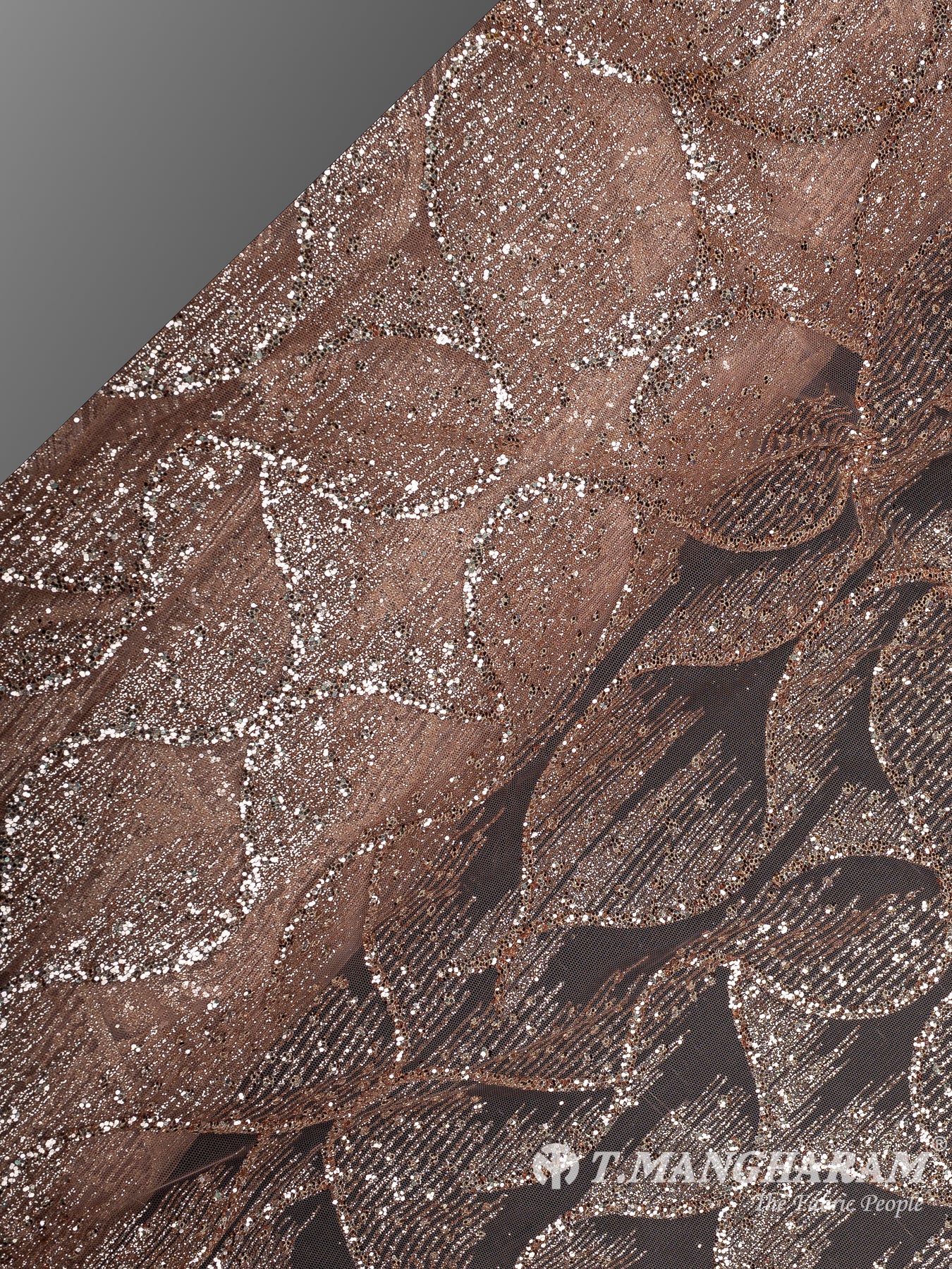 Peach Fancy Net Fabric - EC12494