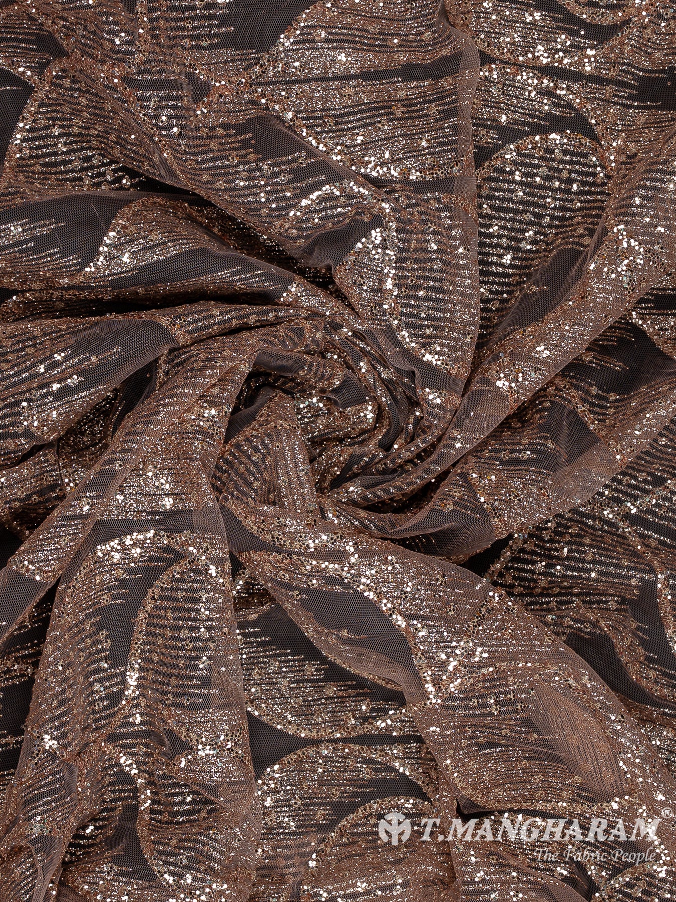 Peach Fancy Net Fabric - EC12494