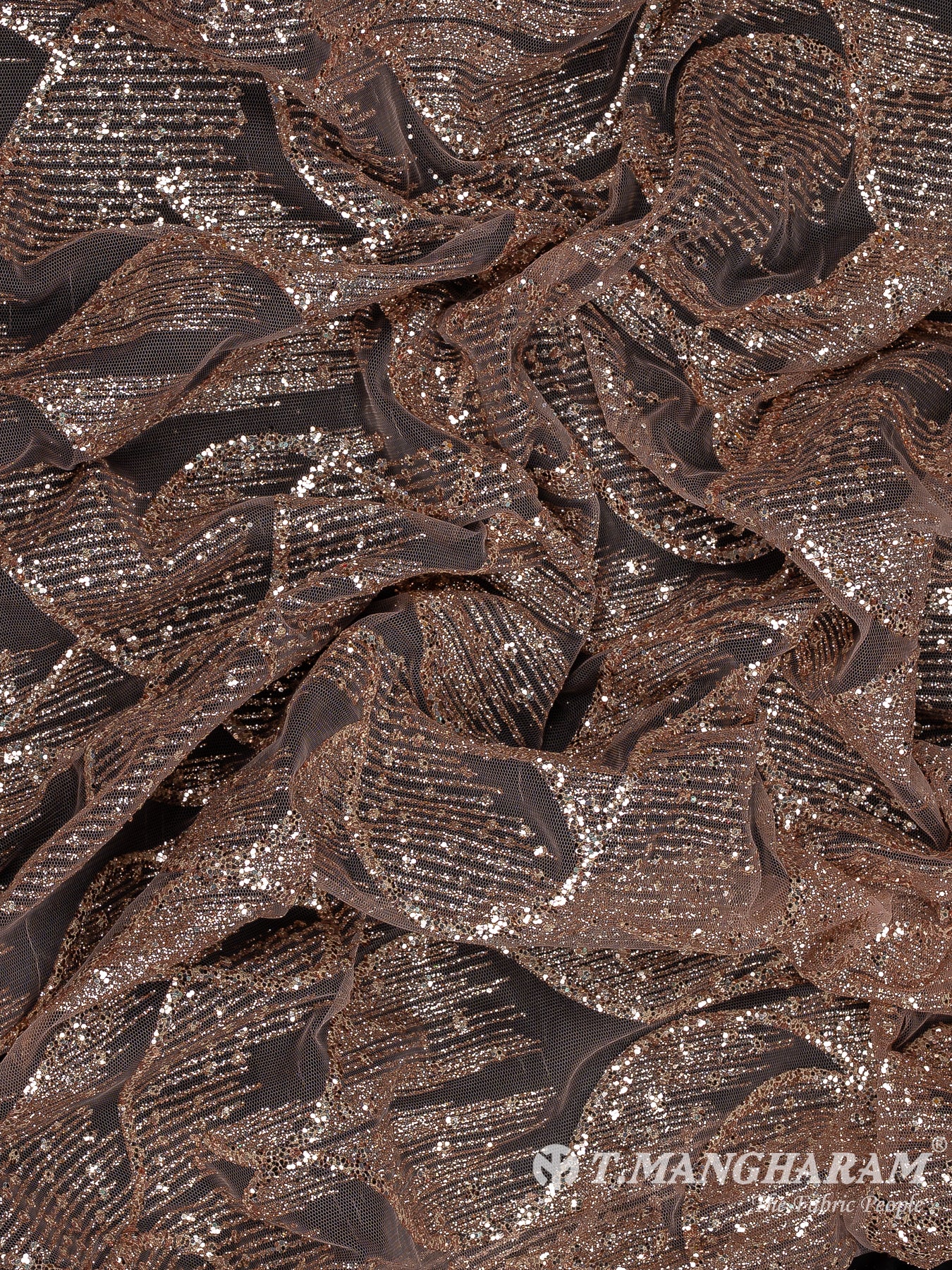 Peach Fancy Net Fabric - EC12494