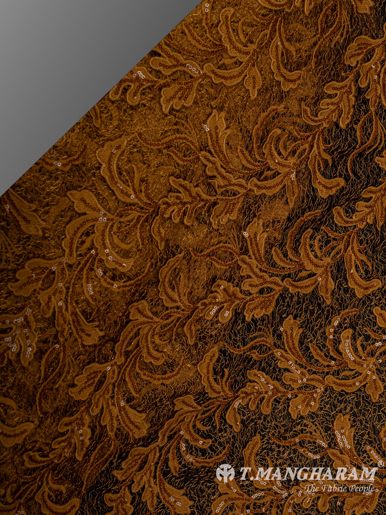 Brown Fancy Net Fabric - EB9725