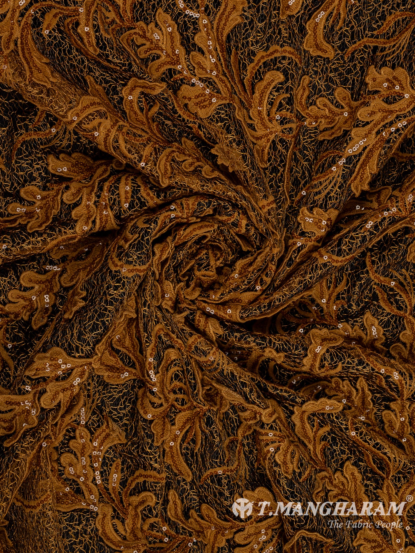Brown Fancy Net Fabric - EB9725