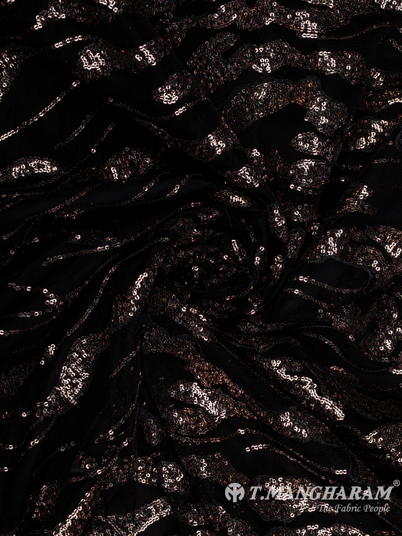 Black Fancy Net Fabric - EB9700