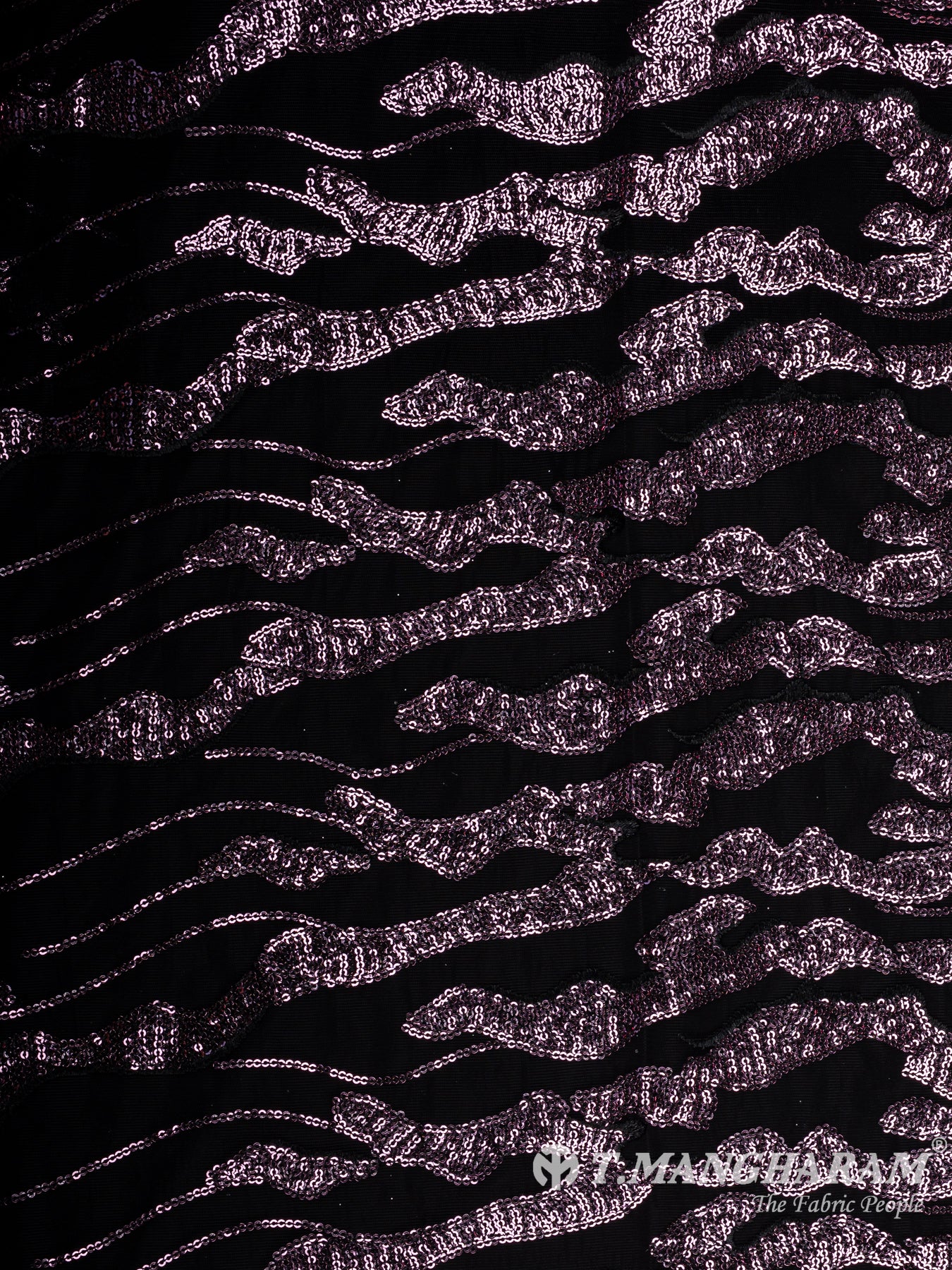 Black Fancy Net Fabric - EB9701