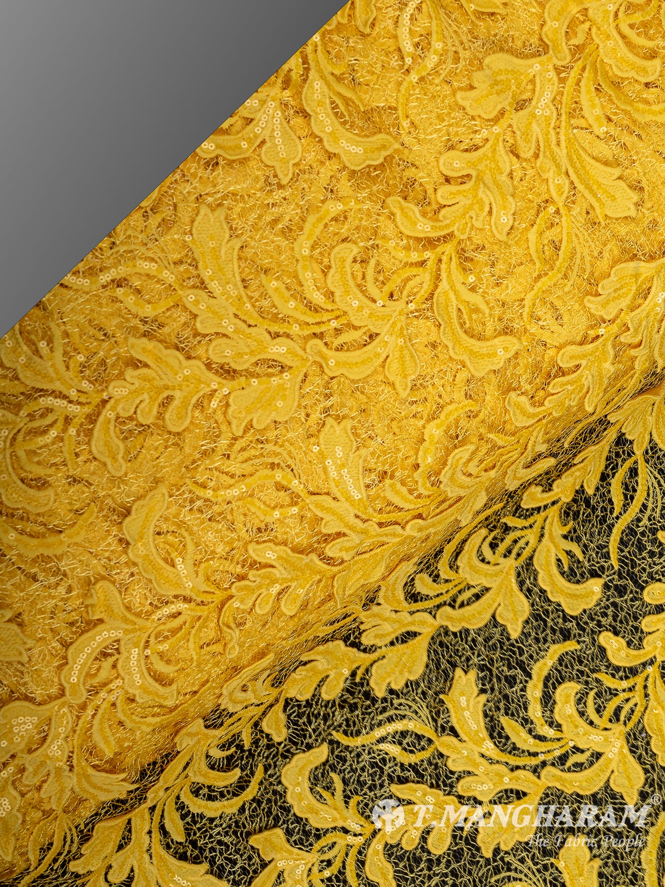 Yellow Fancy Net Fabric - EB9723