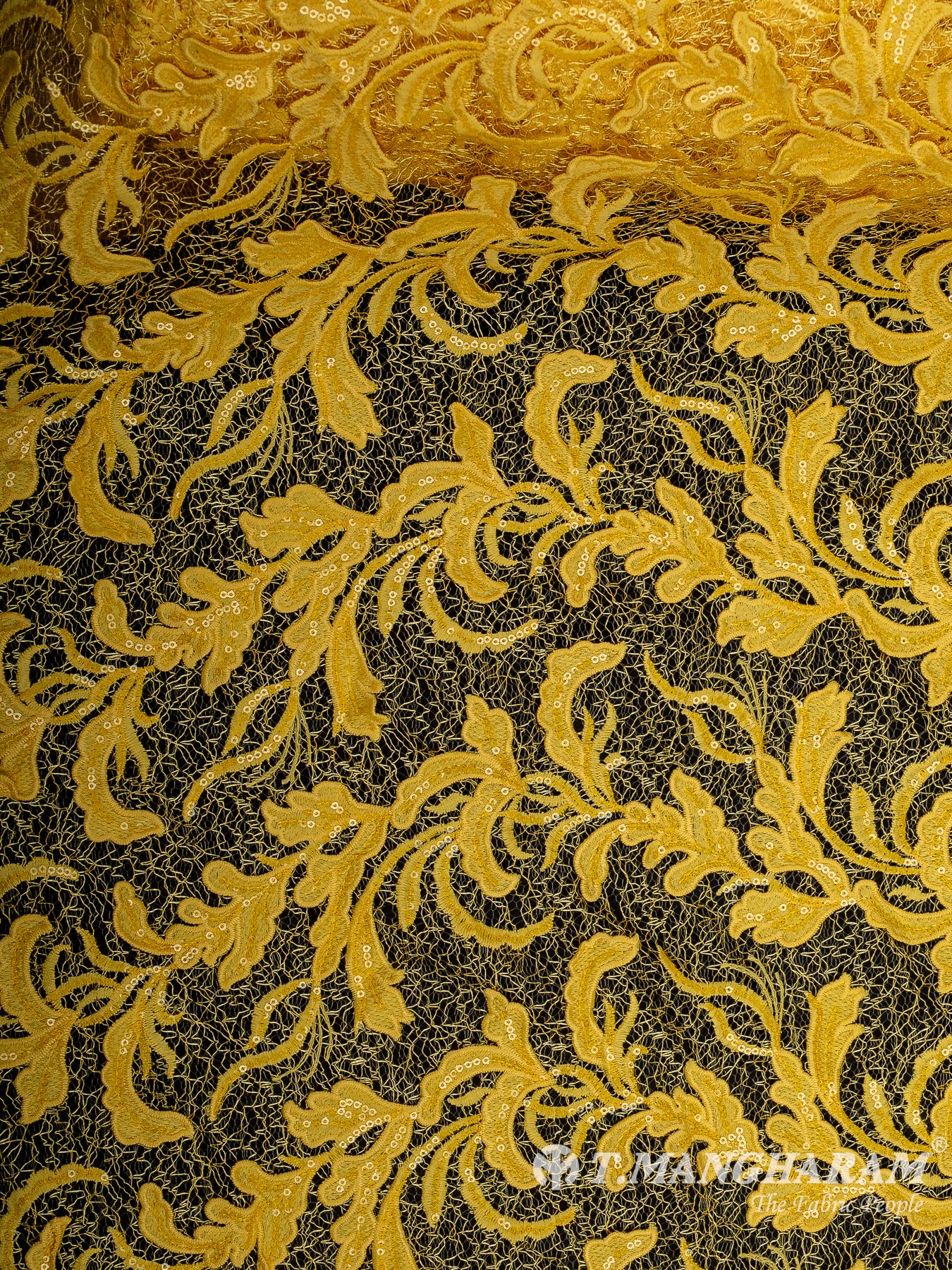Yellow Fancy Net Fabric - EB9723