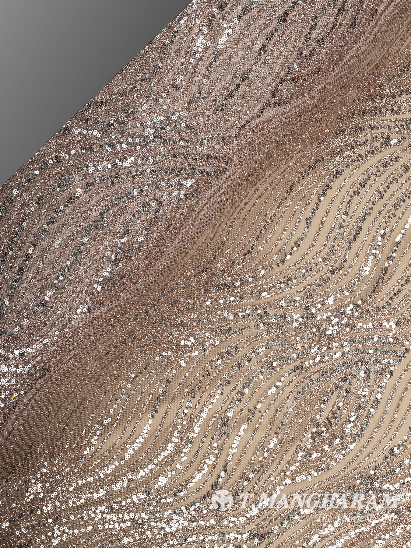 Peach Fancy Net Fabric - EC12504